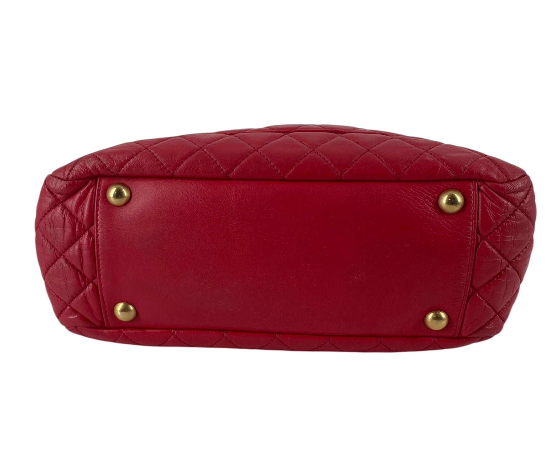CHANEL/Hand Bag/Leather/RED/18857547 view 3