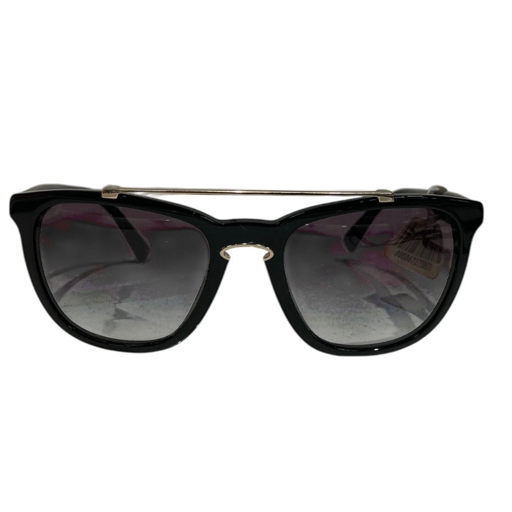 VALENTINO/Sunglasses/Plastic/BLK/gold nose bridge rivet end view 1