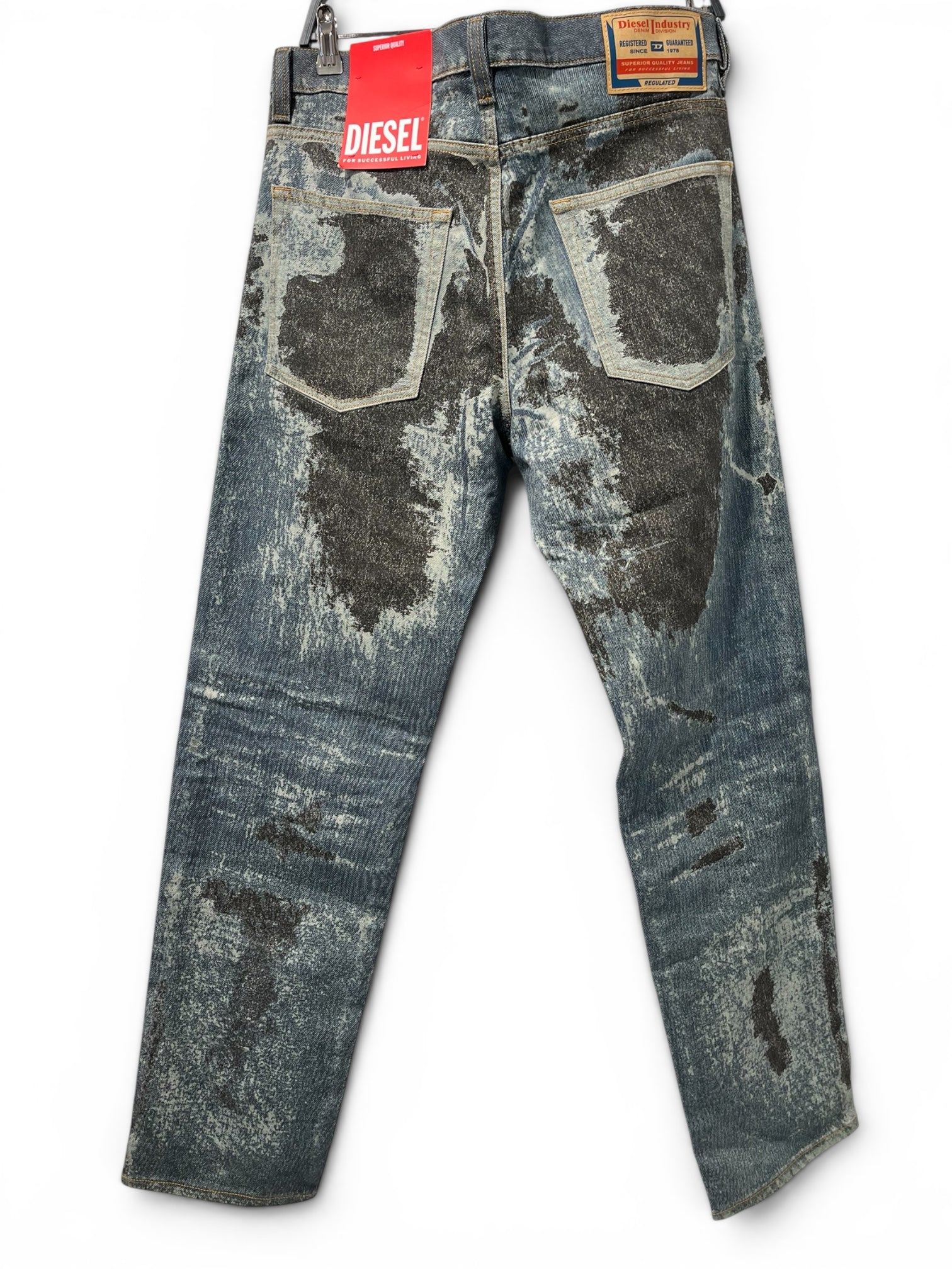 DIESEL/Straight Pants/30/Denim/IDG/Distressed/All Over Print/RN93243 view 2