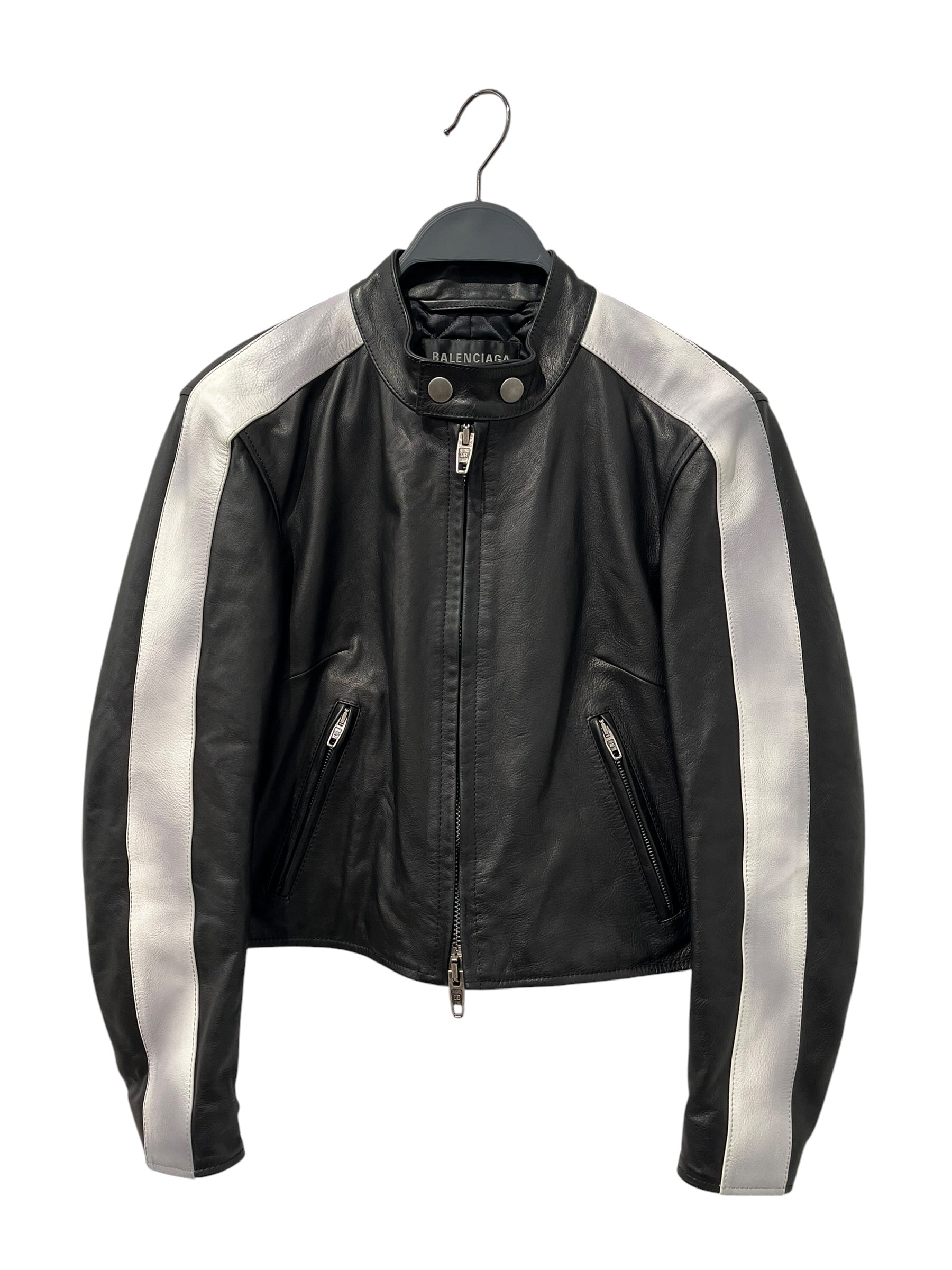 BALENCIAGA/Leather Jkt/40/Leather/BLK/JP57 2023 01066 view 1