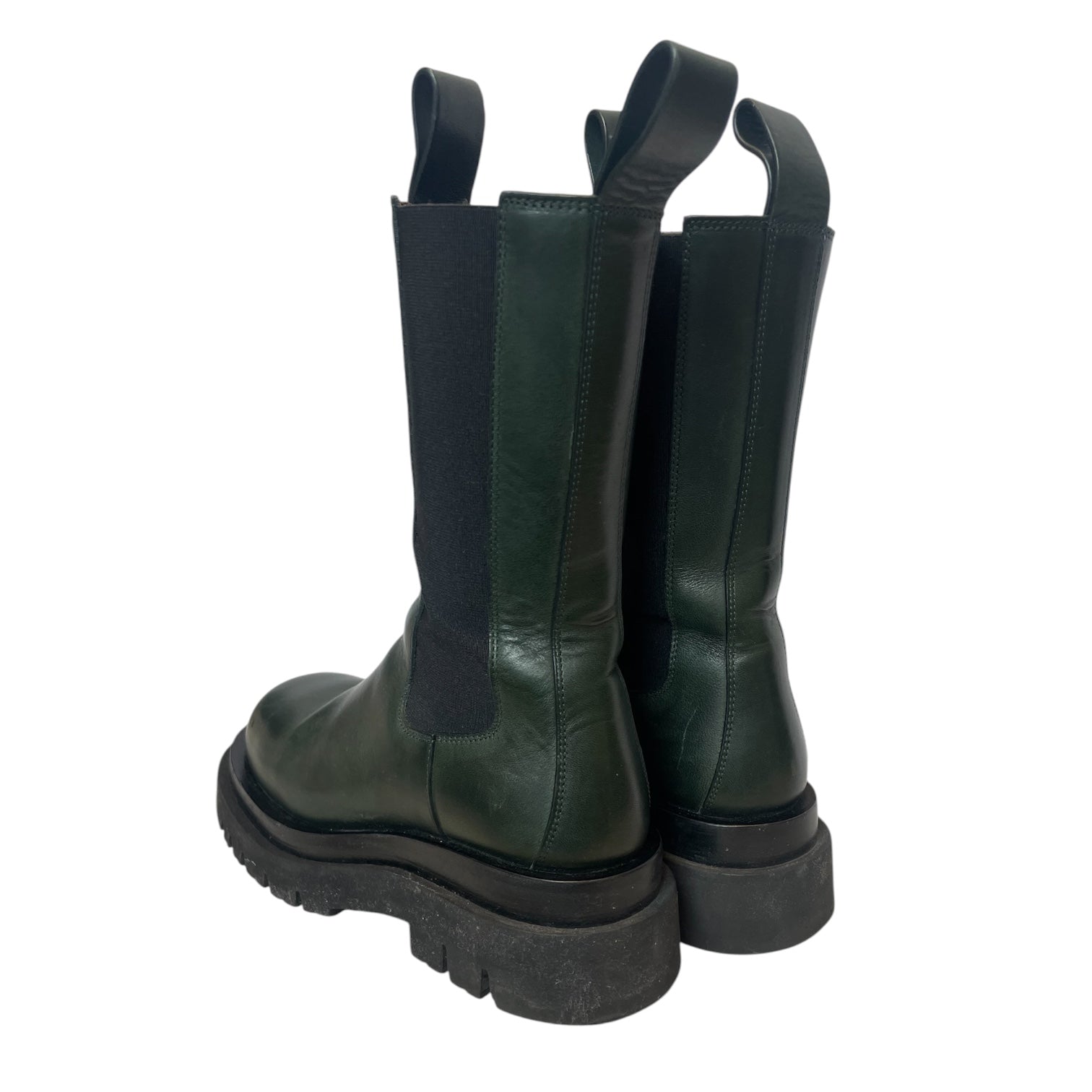 BOTTEGA VENETA/Boots/EU 36.5/Leather/GRN/DRK GREEN, BLK SOLE view 2