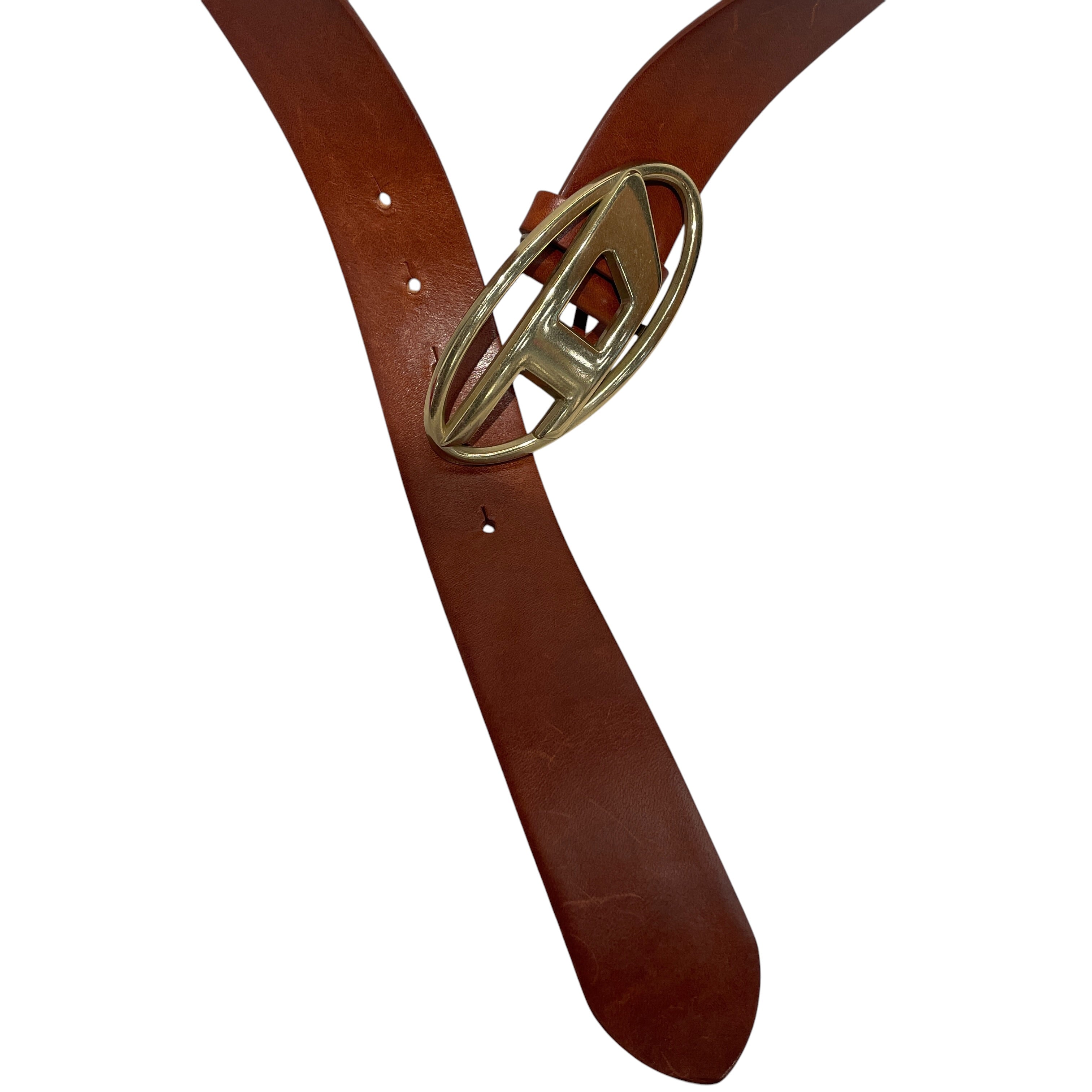 DIESEL/Belt/Leather/BRW/M's/OVAL D LOGO BELT view 2