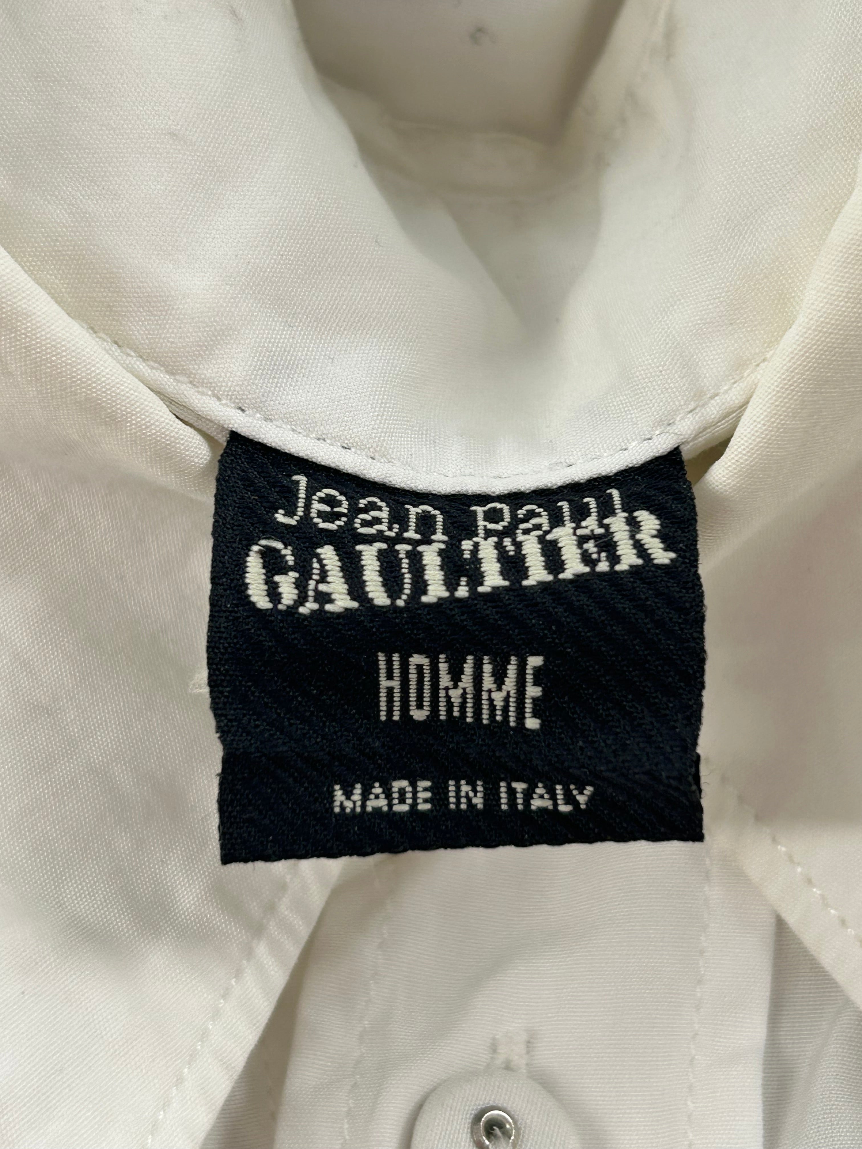 Jean Paul GAULTIER HOMME/Shirt/Cotton/WHT/SLEEVELESS BUCKLES view 3