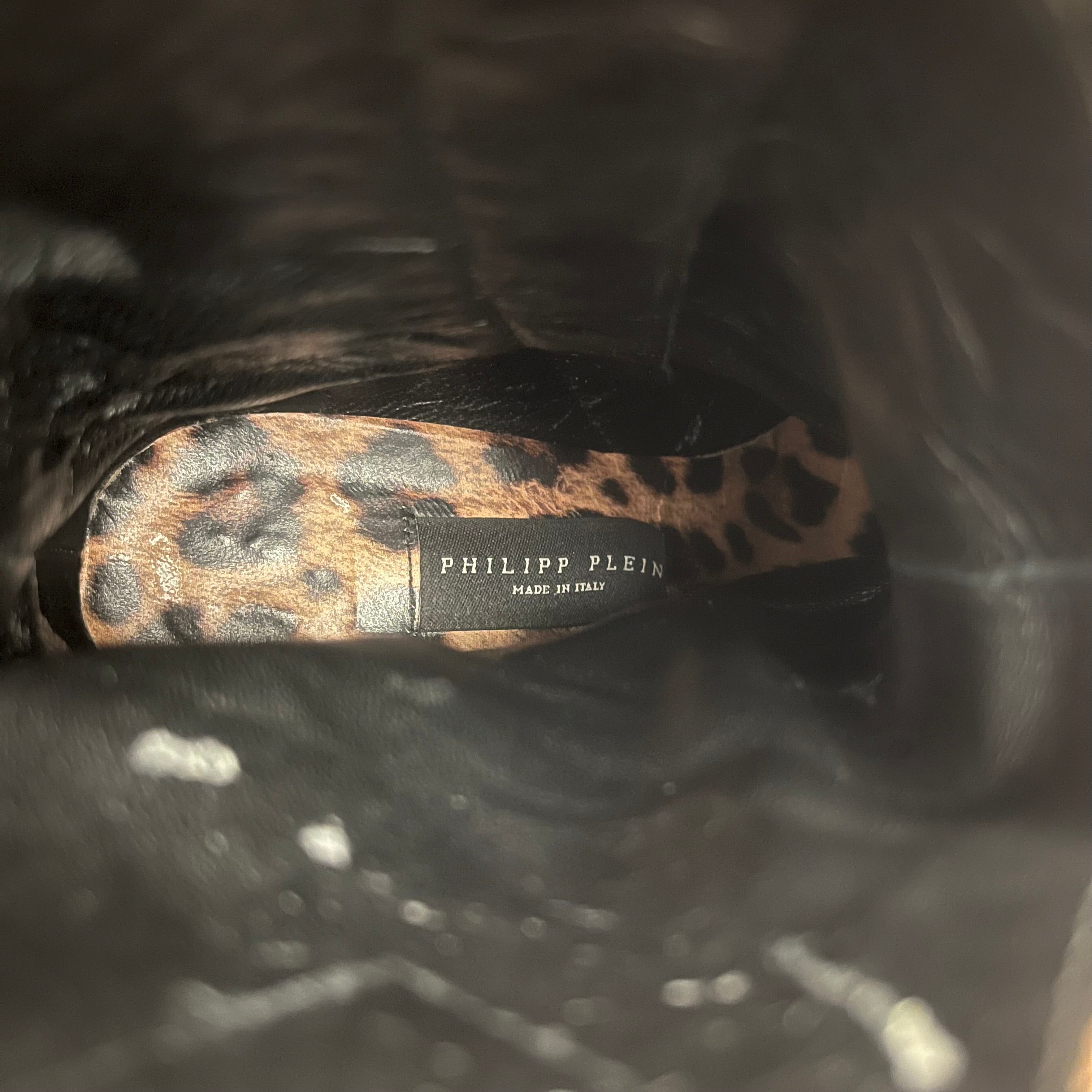 PHILIPP PLEIN/Western Boots/EU 37/Leather/BLK/Gold Heel Logo view 8