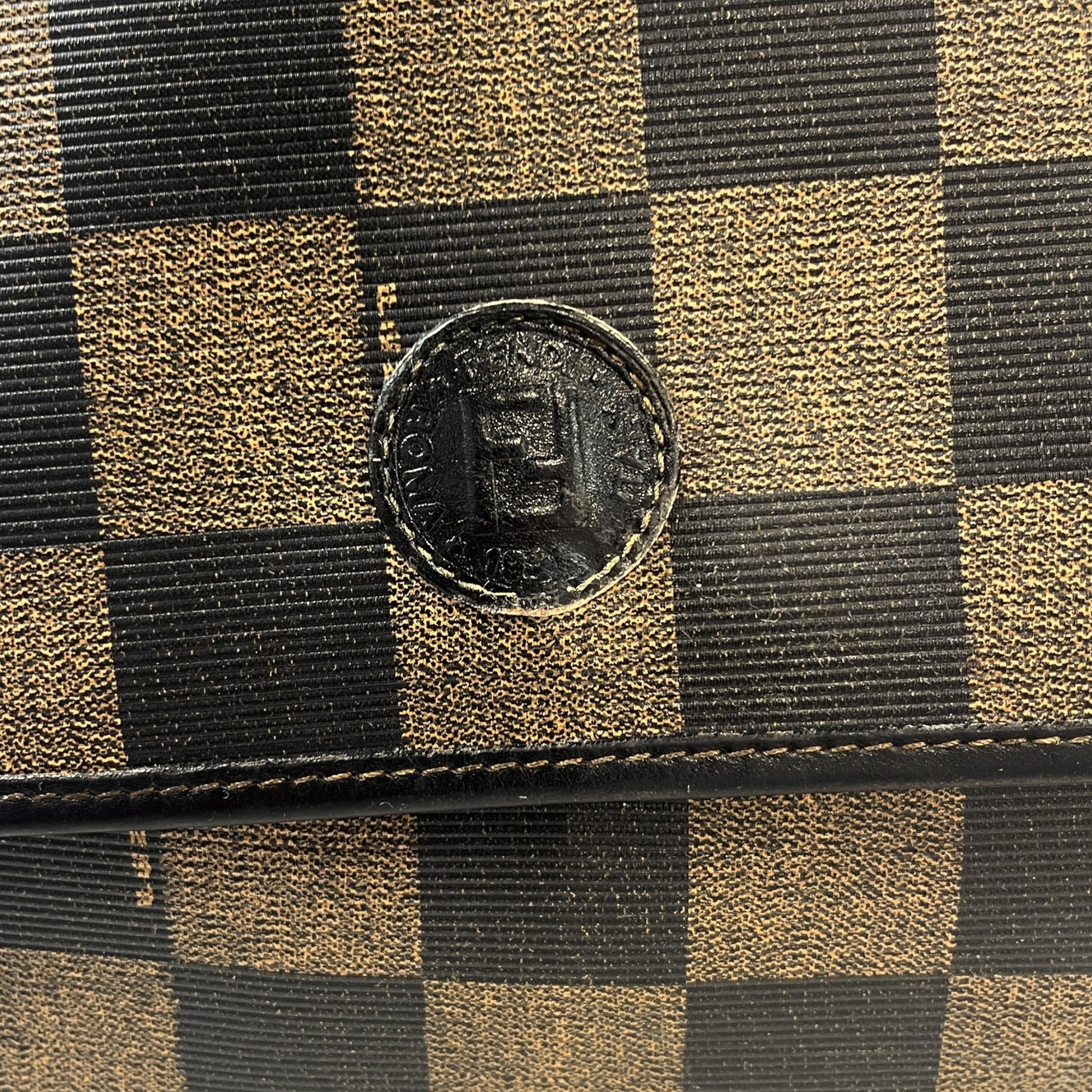 FENDI/Hand Bag/Plaid/Leather/BRW/Vintage Checker Shoulder Bag view 9