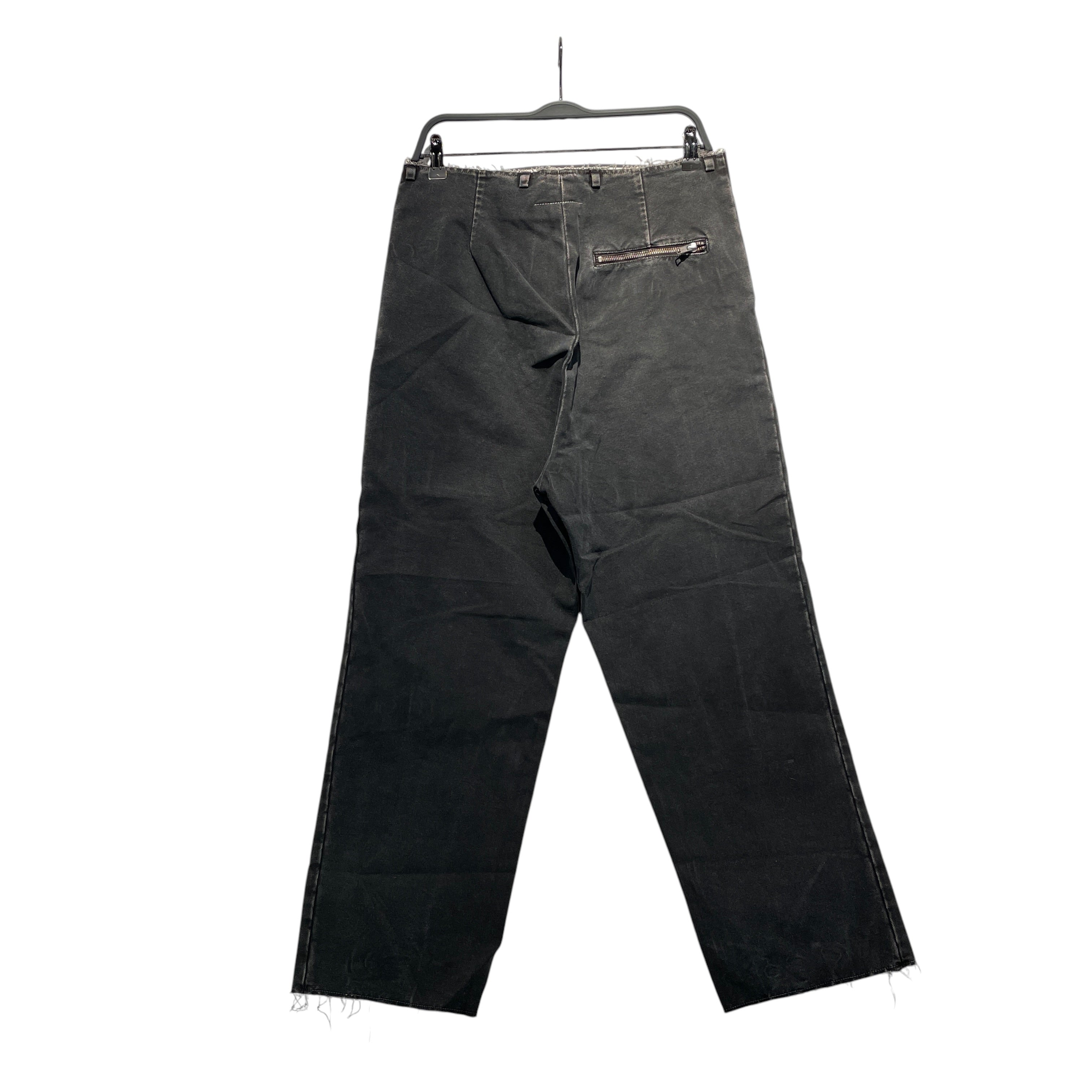MM6/Bootcut Pants/48/Cotton/BLK/RAW EDGE CANVAS PANTS view 2