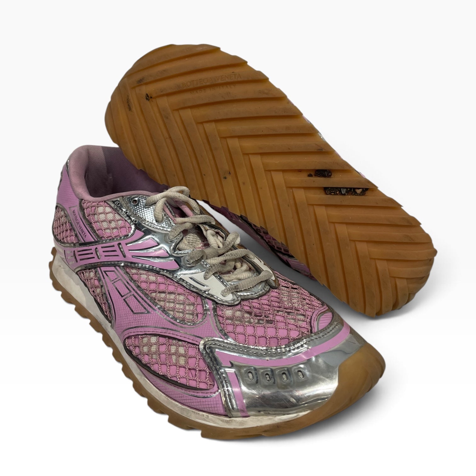BOTTEGA VENETA/Low-Sneakers/US 11/PNK/PNK/SLV TRAINER view 3