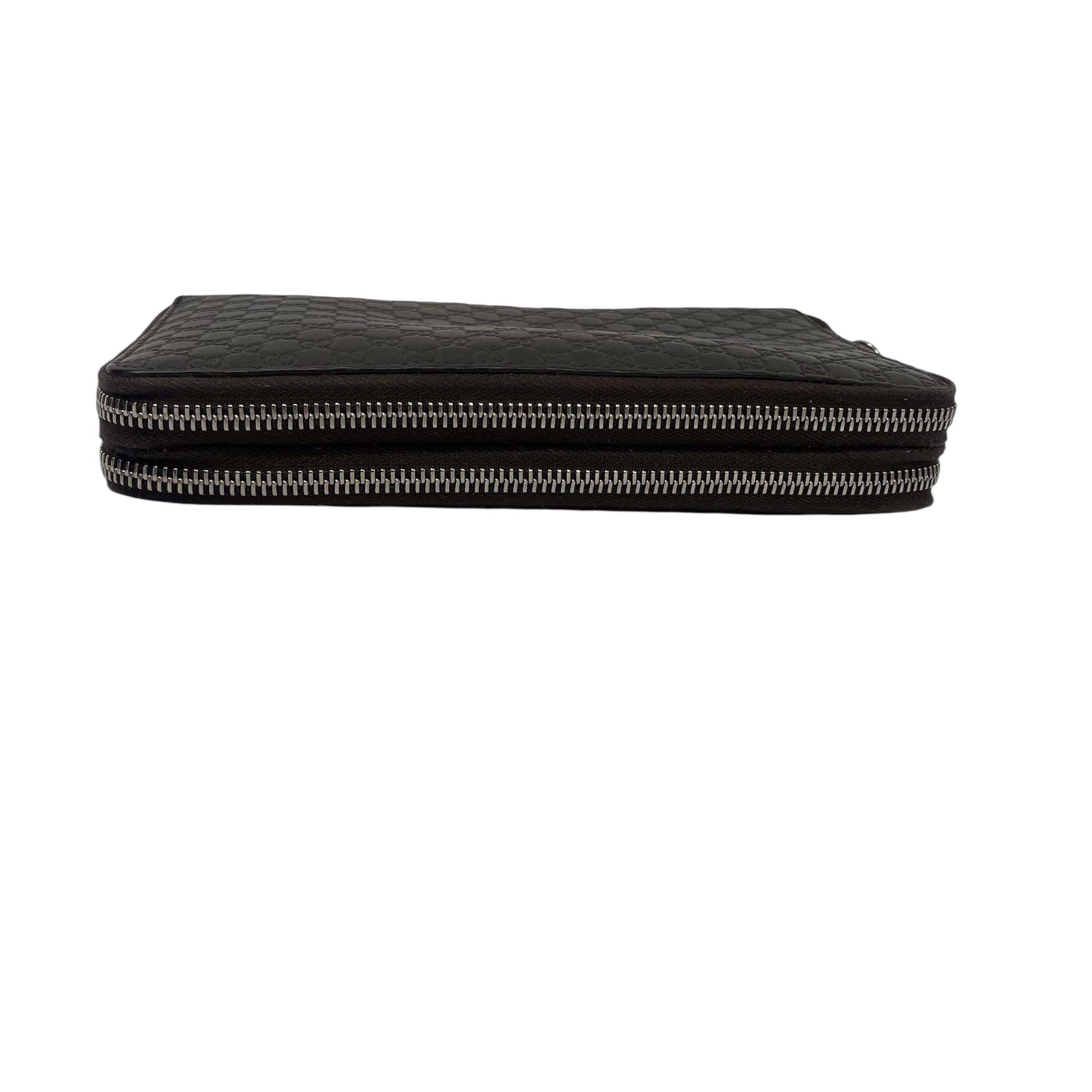 GUCCI/Clutch Bag/Monogram/Leather/BRW/microgucissima clutch view 3