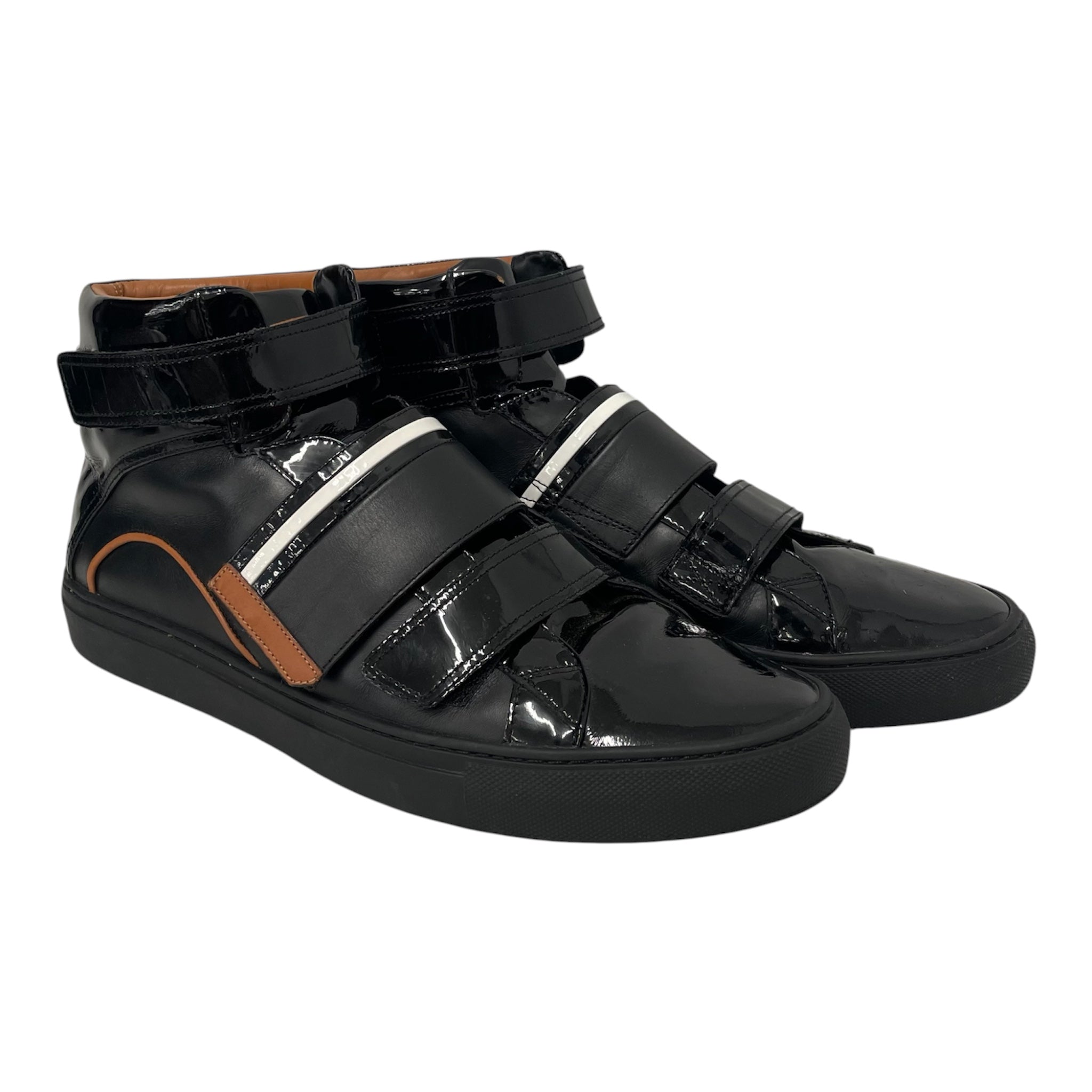 BALLY/Hi-Sneakers/US 12/Leather/BLK/Strap-ons view 1