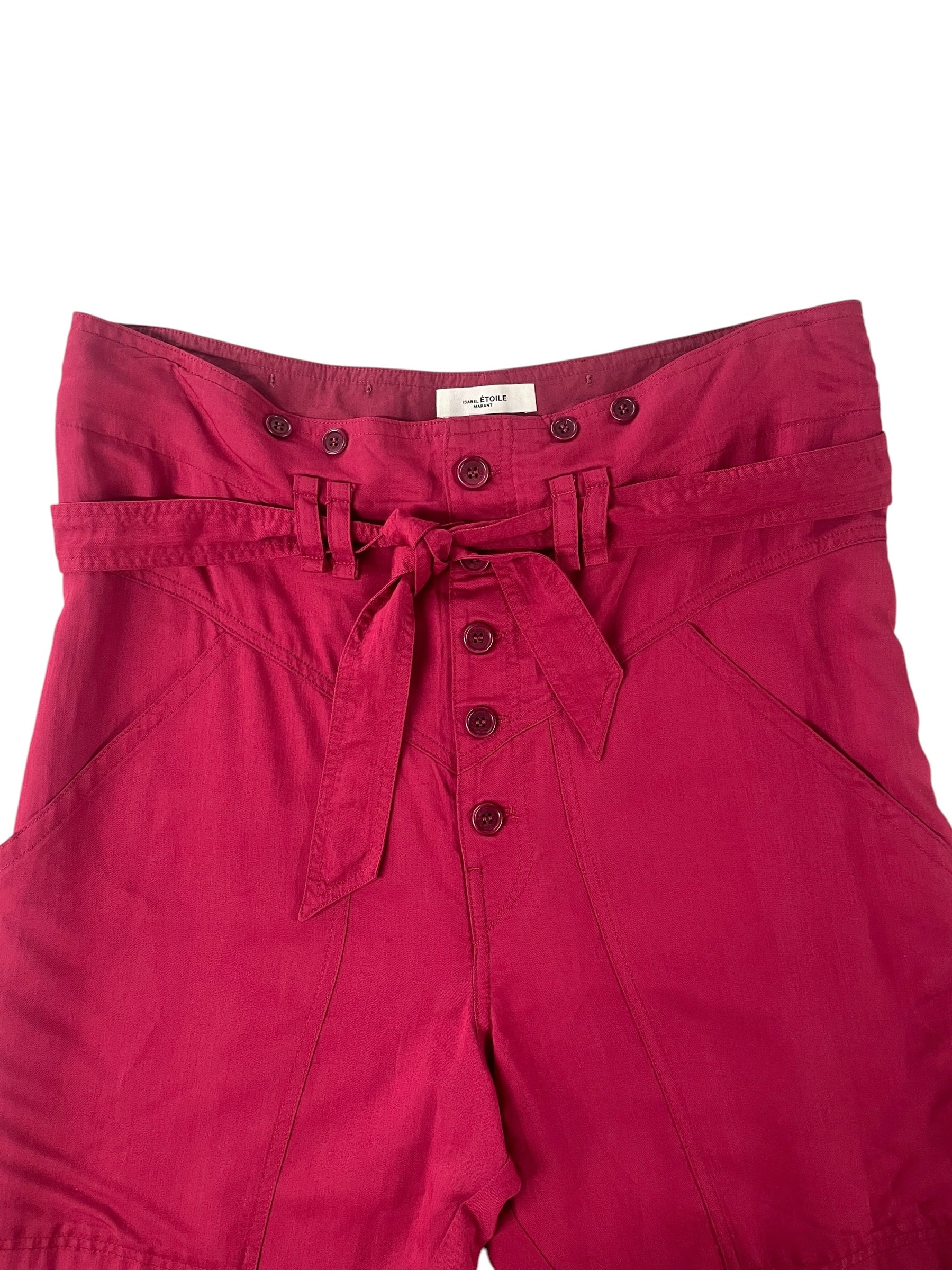 ISABEL MARANT ETOILE/Bottoms/36/Cotton/PNK/Button Fly/SINEBA RAPBERRY PANT view 3