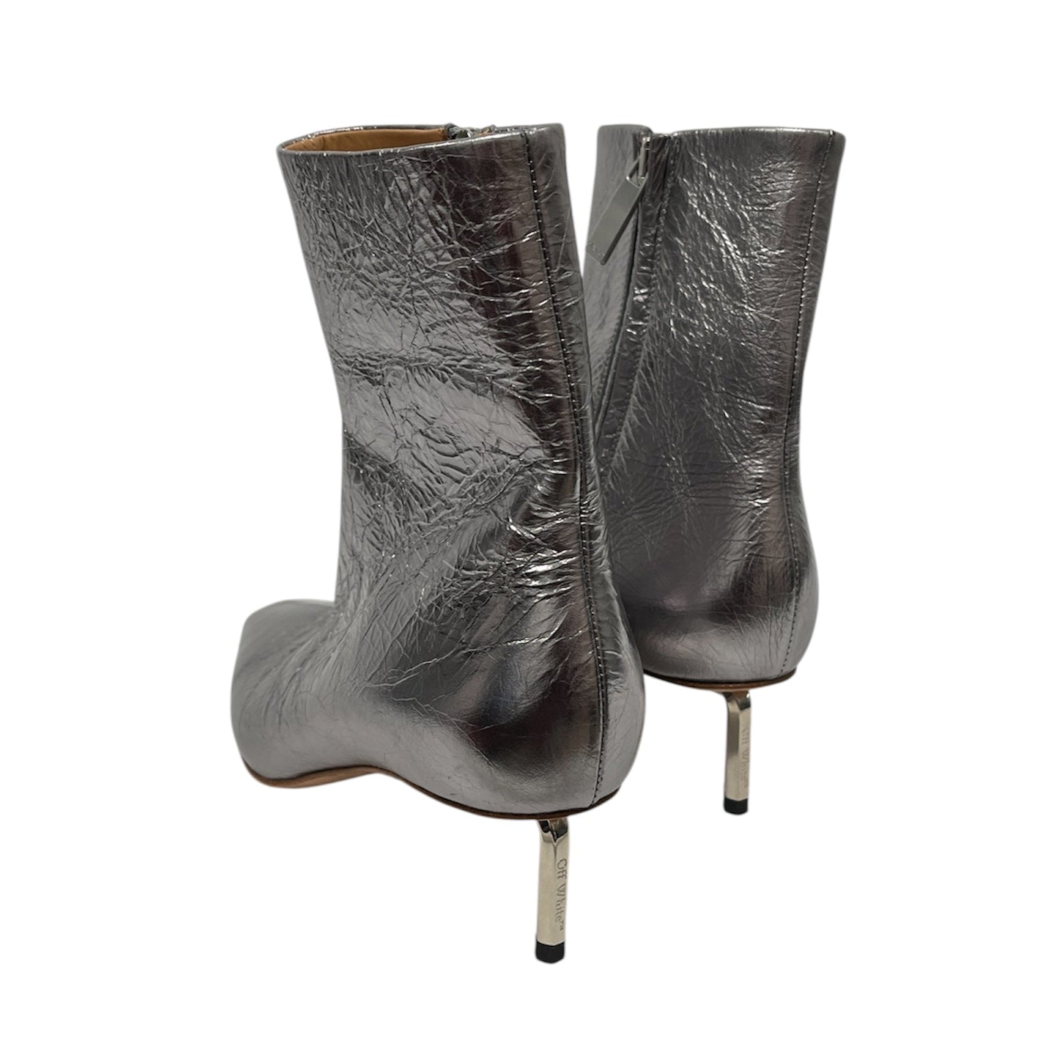 OFF-WHITE/Booties/EU 37/Iridescent/Leather/PPL/ view 2