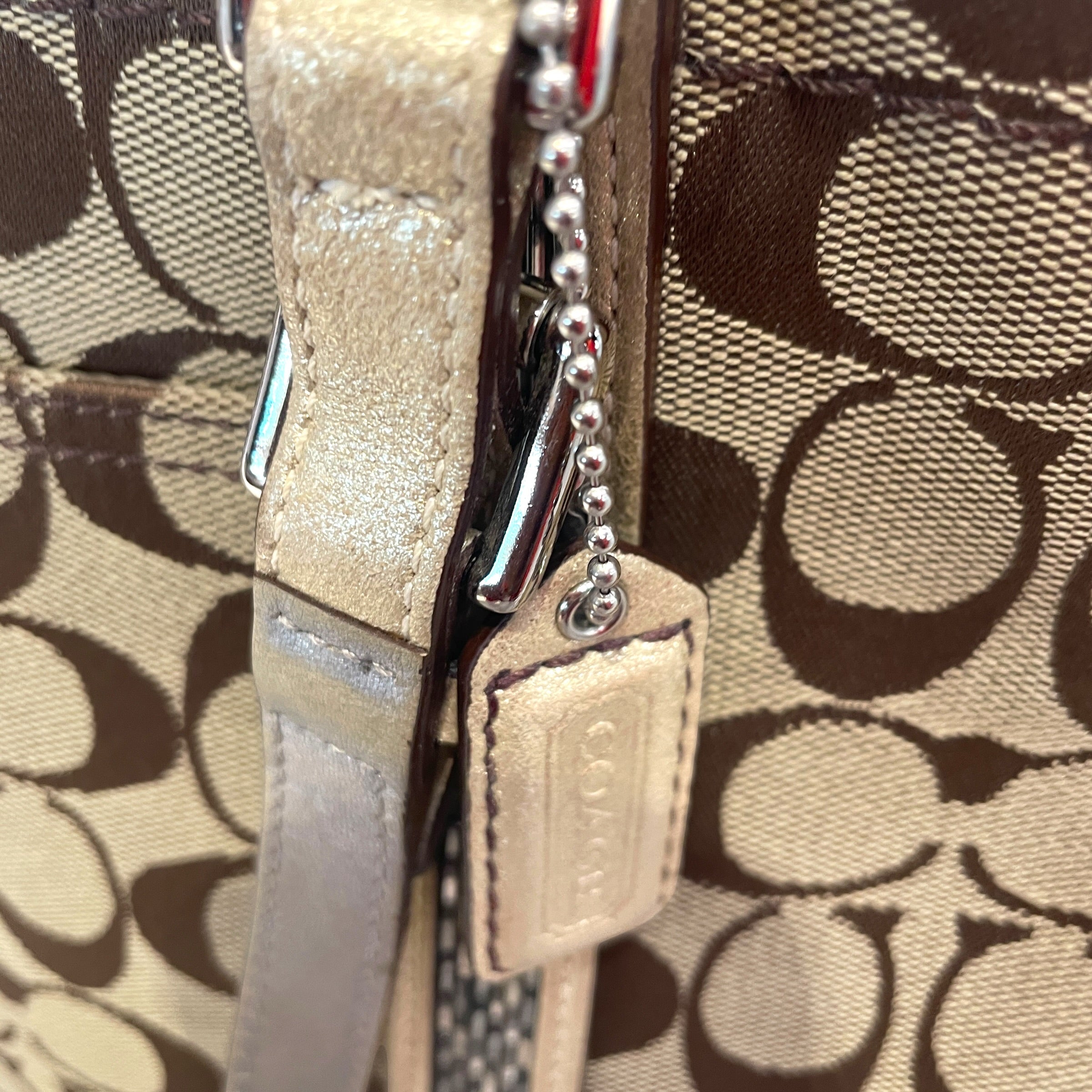 COACH/Tote Bag/Monogram/BRW/METALLIC GALLERY view 5