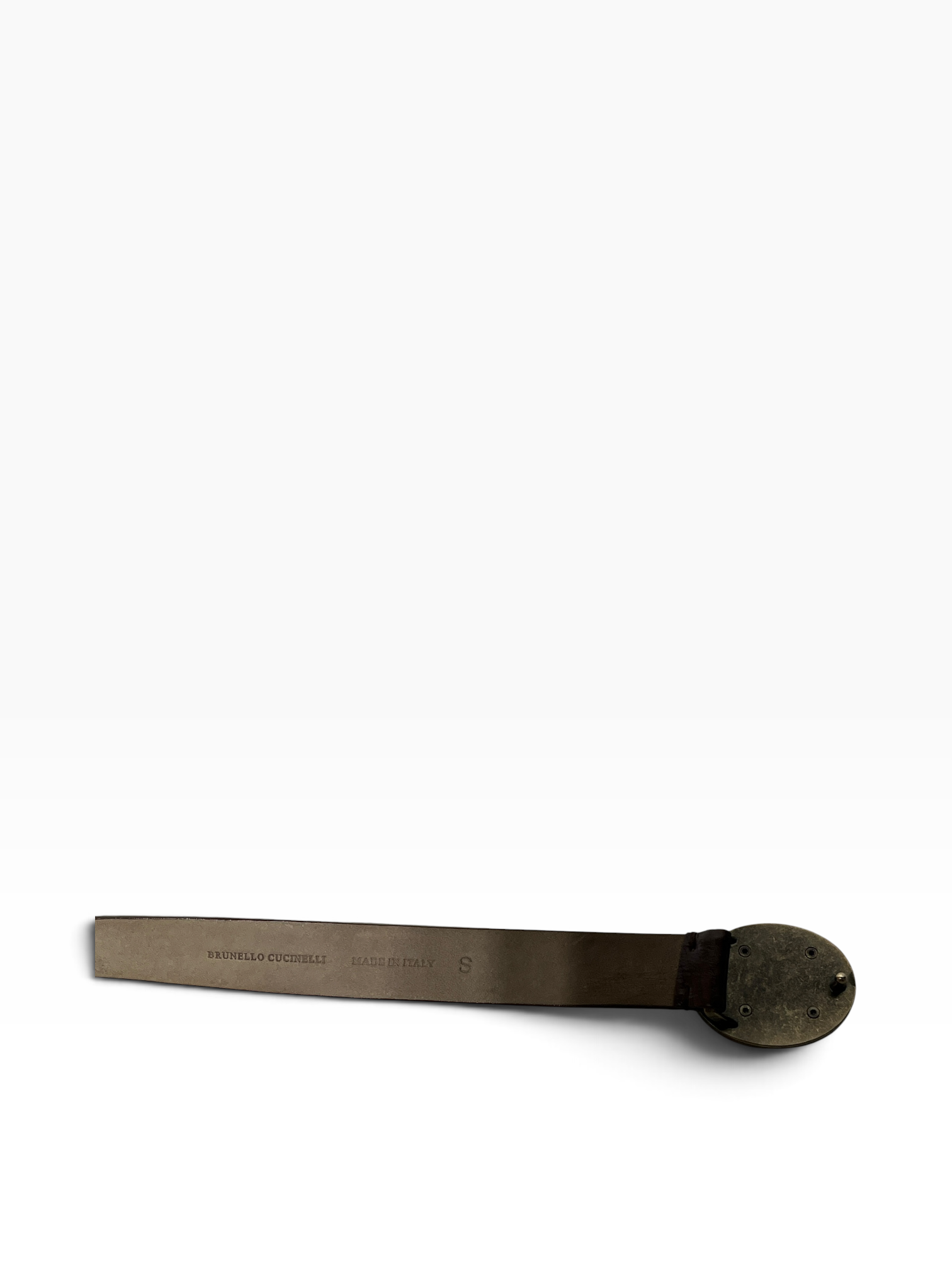 BRUNELLO CUCINELLI/Belt/Leather/BRW/L's/textured leather view 3