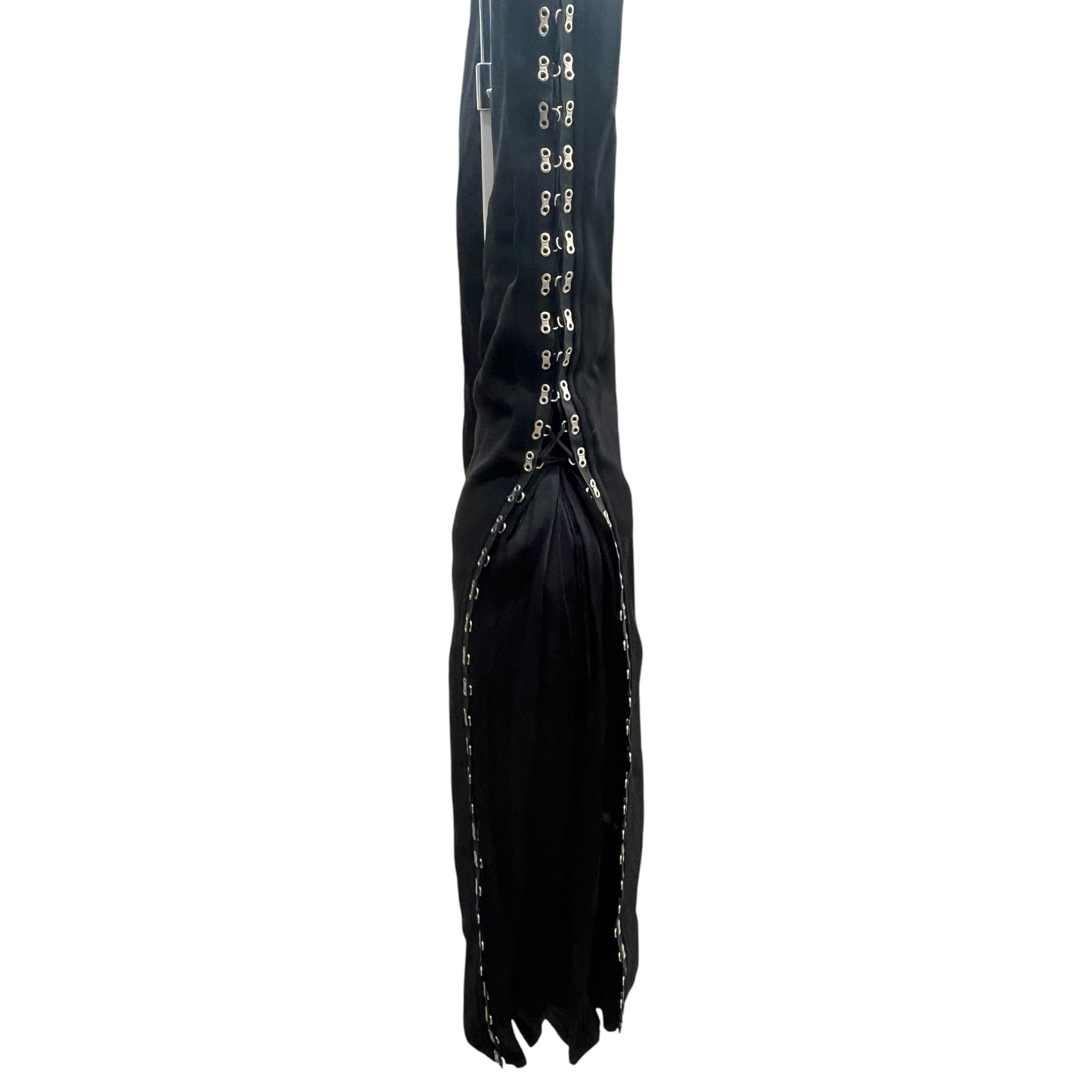 Jean Paul GAULTIER HOMME/Bootcut Pants/30/Cotton/BLK/SIDE TIE FLARED PANT view 4