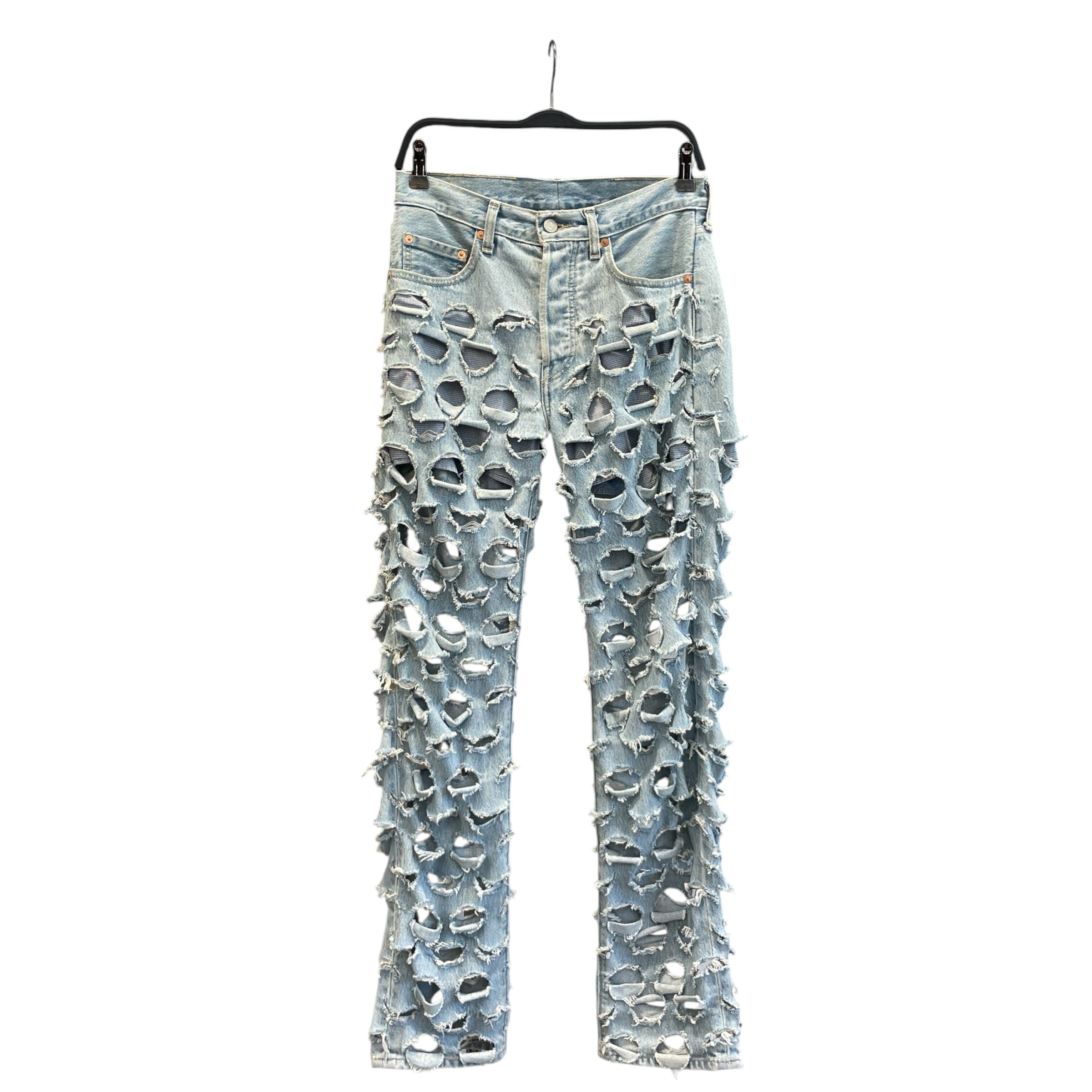 VETEMENTS/Levi's/Straight Pants/S/Denim/BLU/ETE2019 LASER CUT DENIM view 1