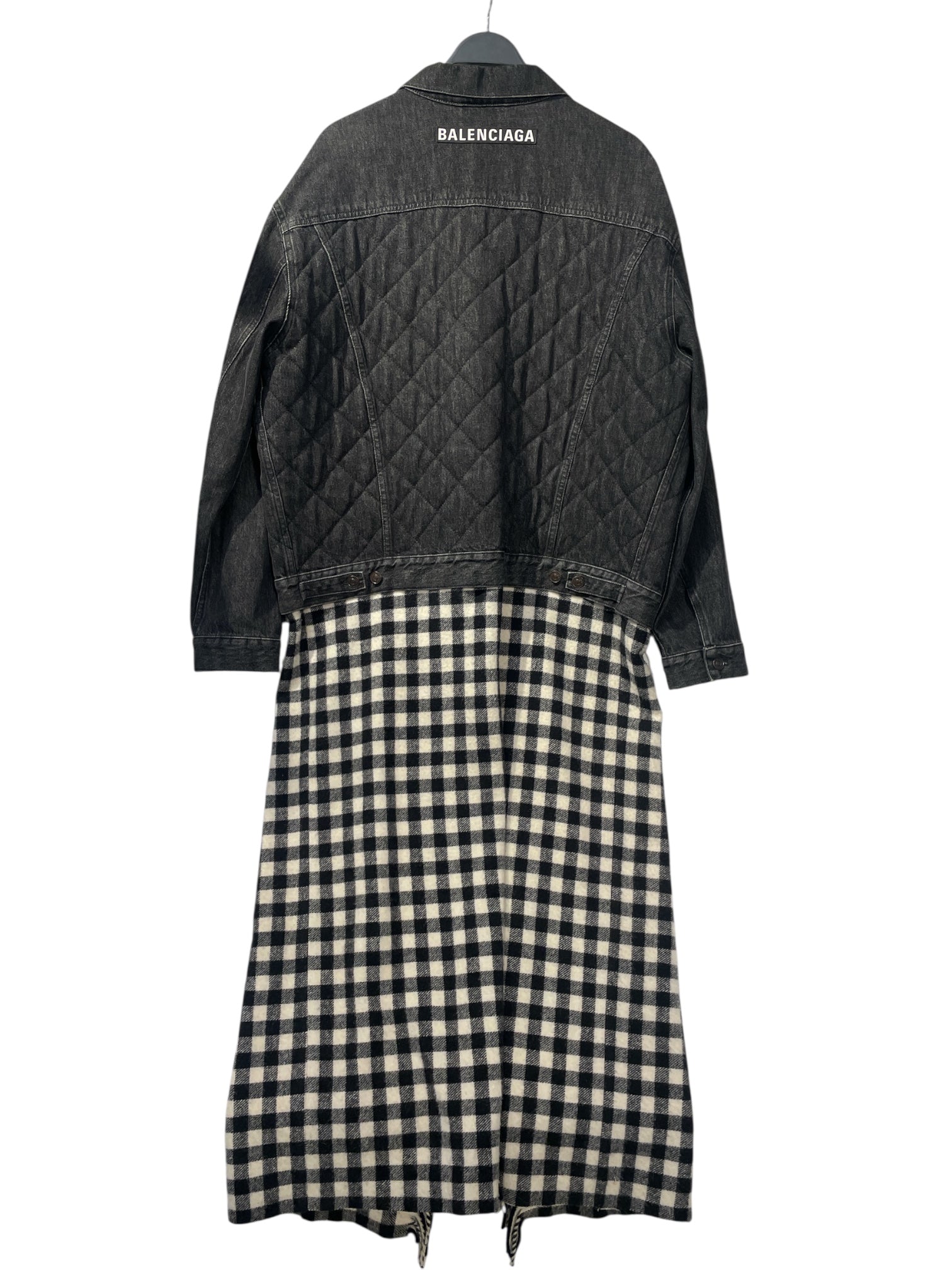 BALENCIAGA/Denim Jkt/40/Denim/GRY/CABAN / PLAID view 2