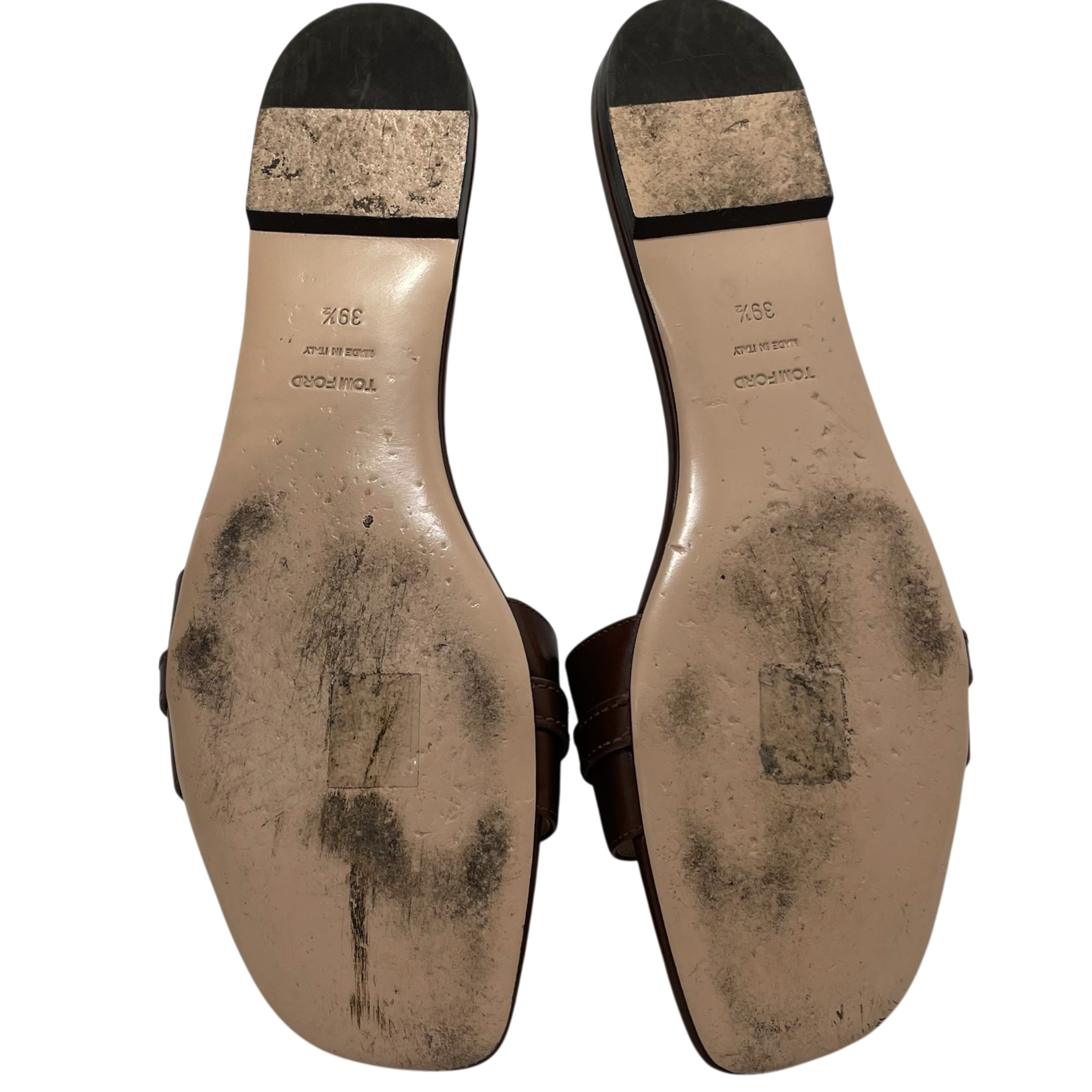 TOM FORD/Sandals/EU 39.5/Leather/BRW/WHITNEY SLIDE SANDAL view 6