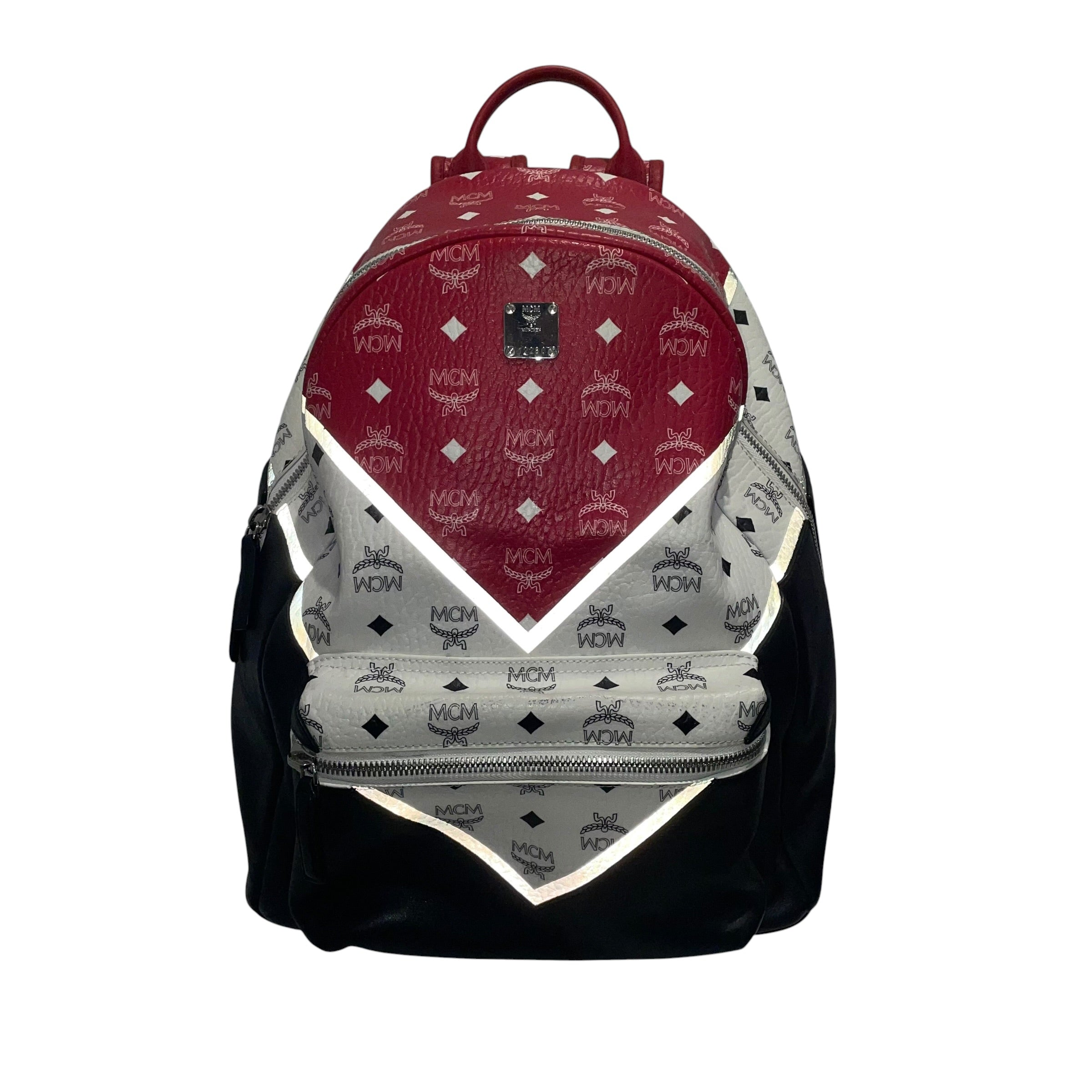 MCM/Backpack/Monogram/Leather/RED/Stark M Move Visetos Medium view 1