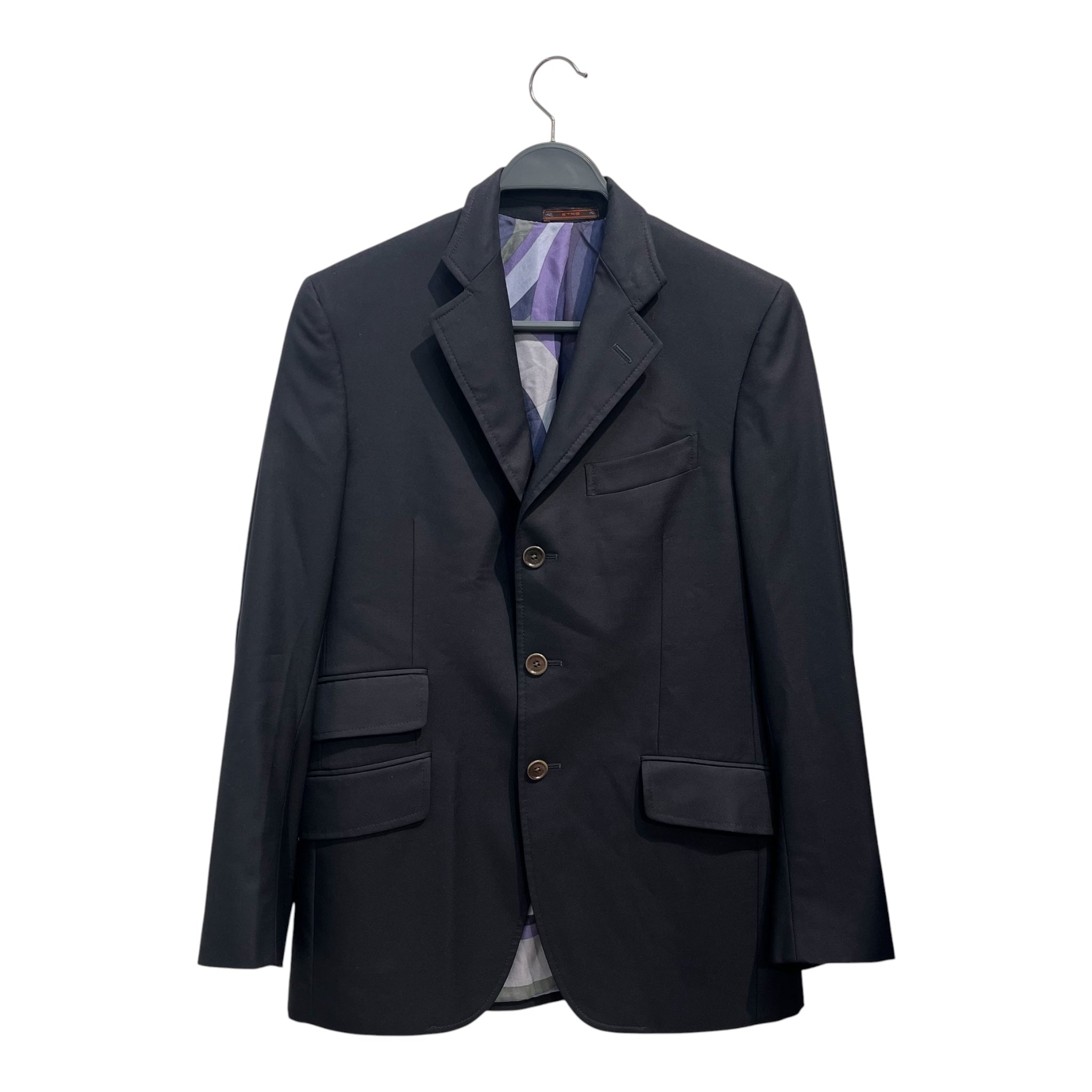 ETRO/Tailored Jkt/46/Wool/NVY/NAVY BLAZER view 1
