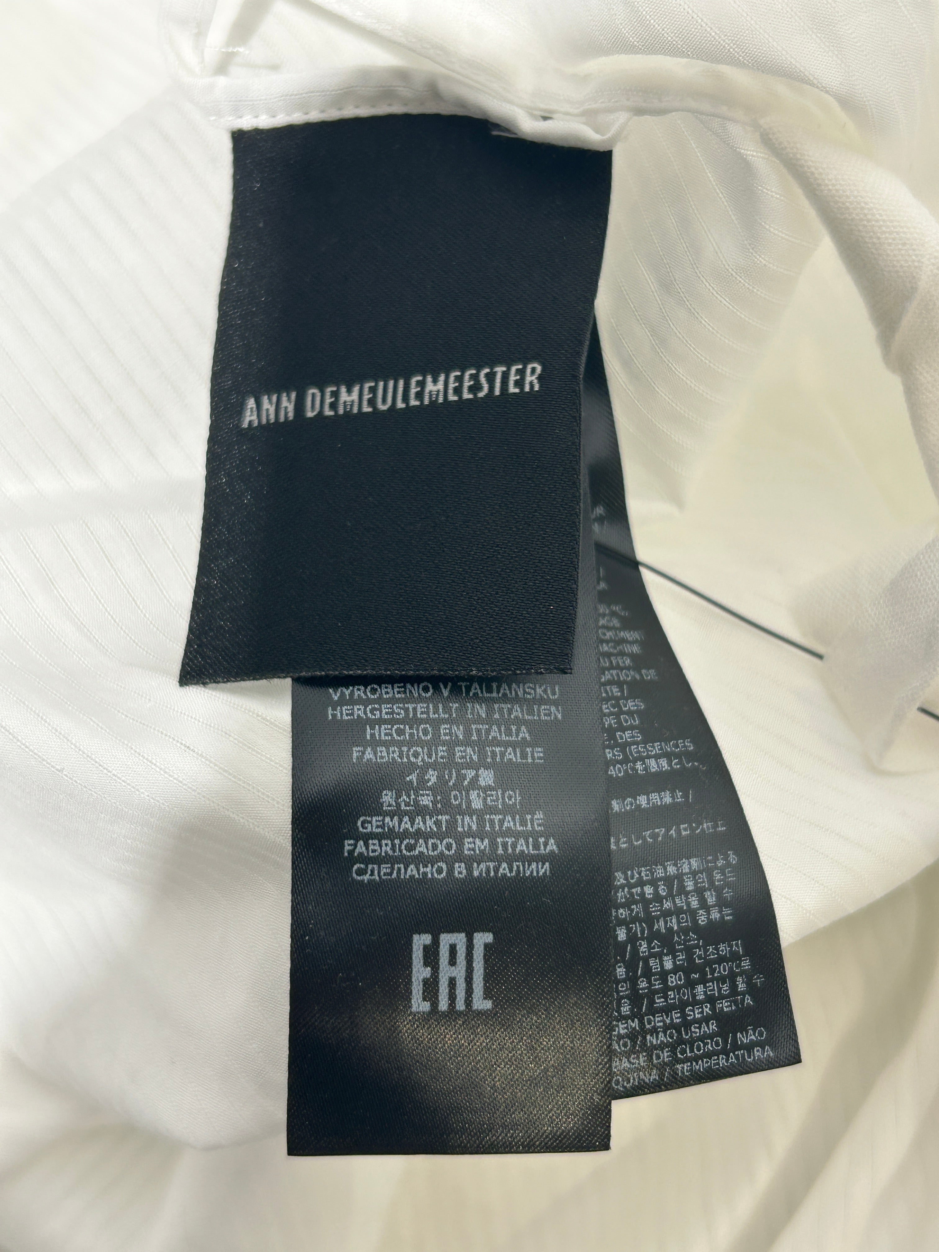 ANN DEMEULEMEESTER/SS Shirt/40/Cotton/WHT/TANK BUTTON UP LONG TOP view 3