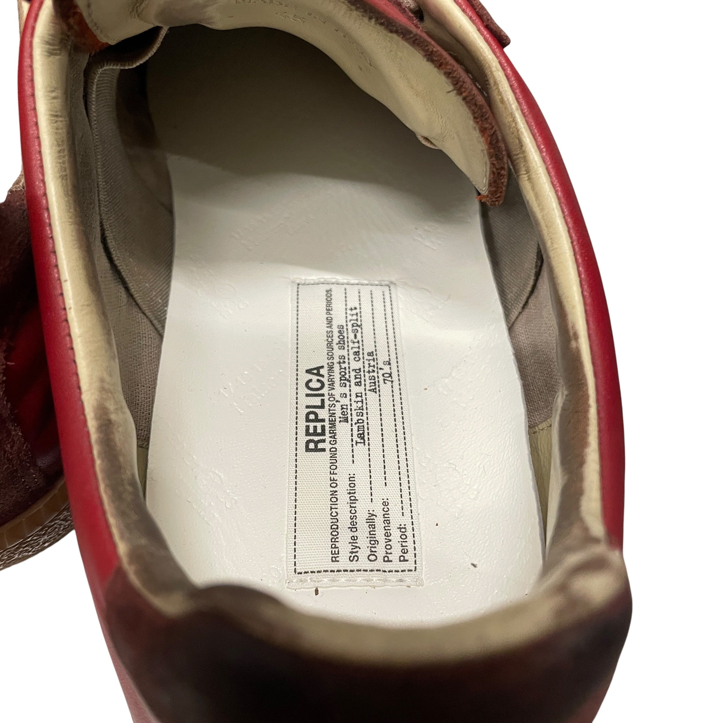 Maison Margiela/Low-Sneakers/EU 45/Suede/BRD/RED SUEDE TRIM GAT view 3