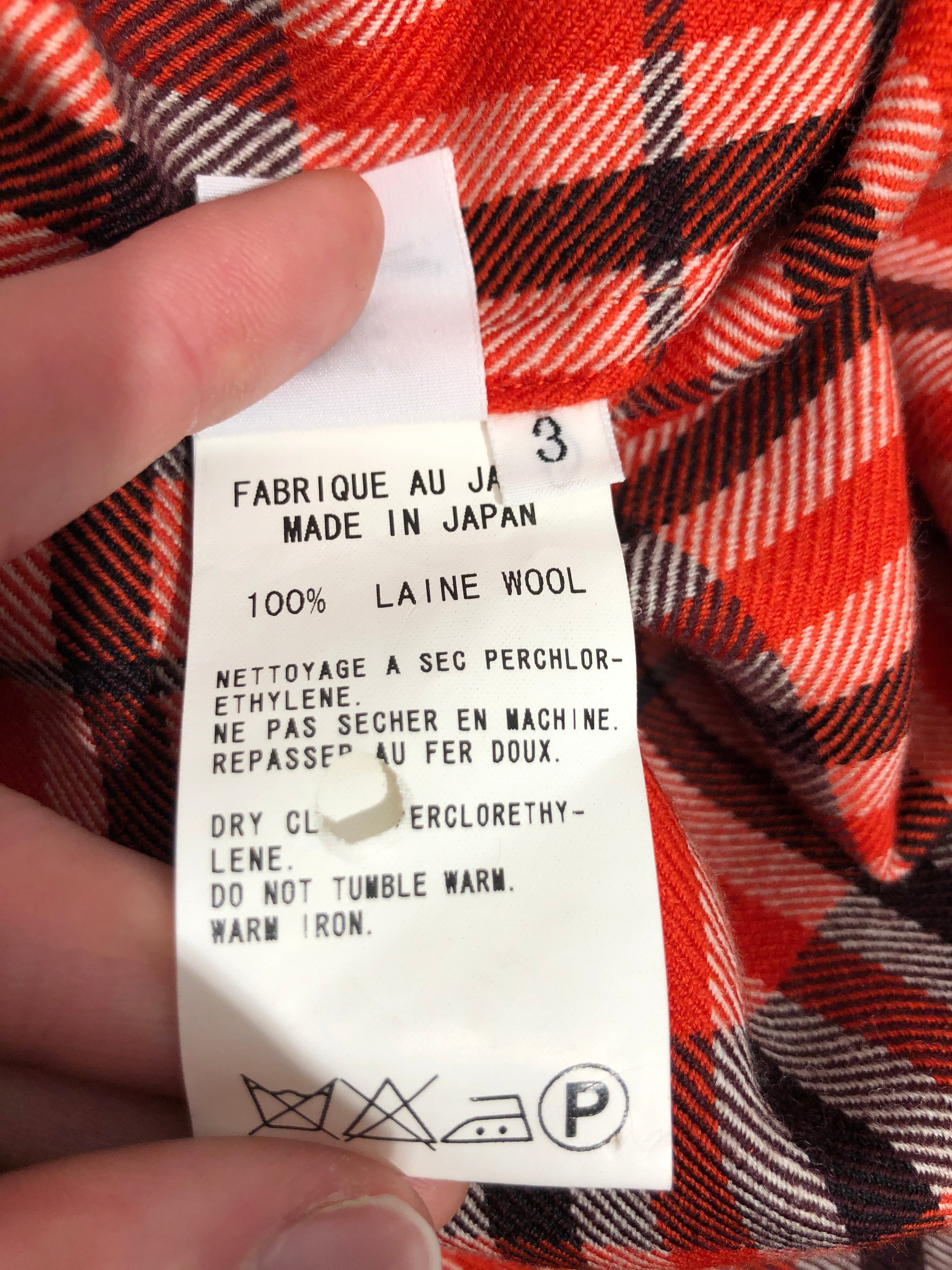 YOHJI YAMAMOTO/Flannel Shirt/3/Denim/ORN/ view 4