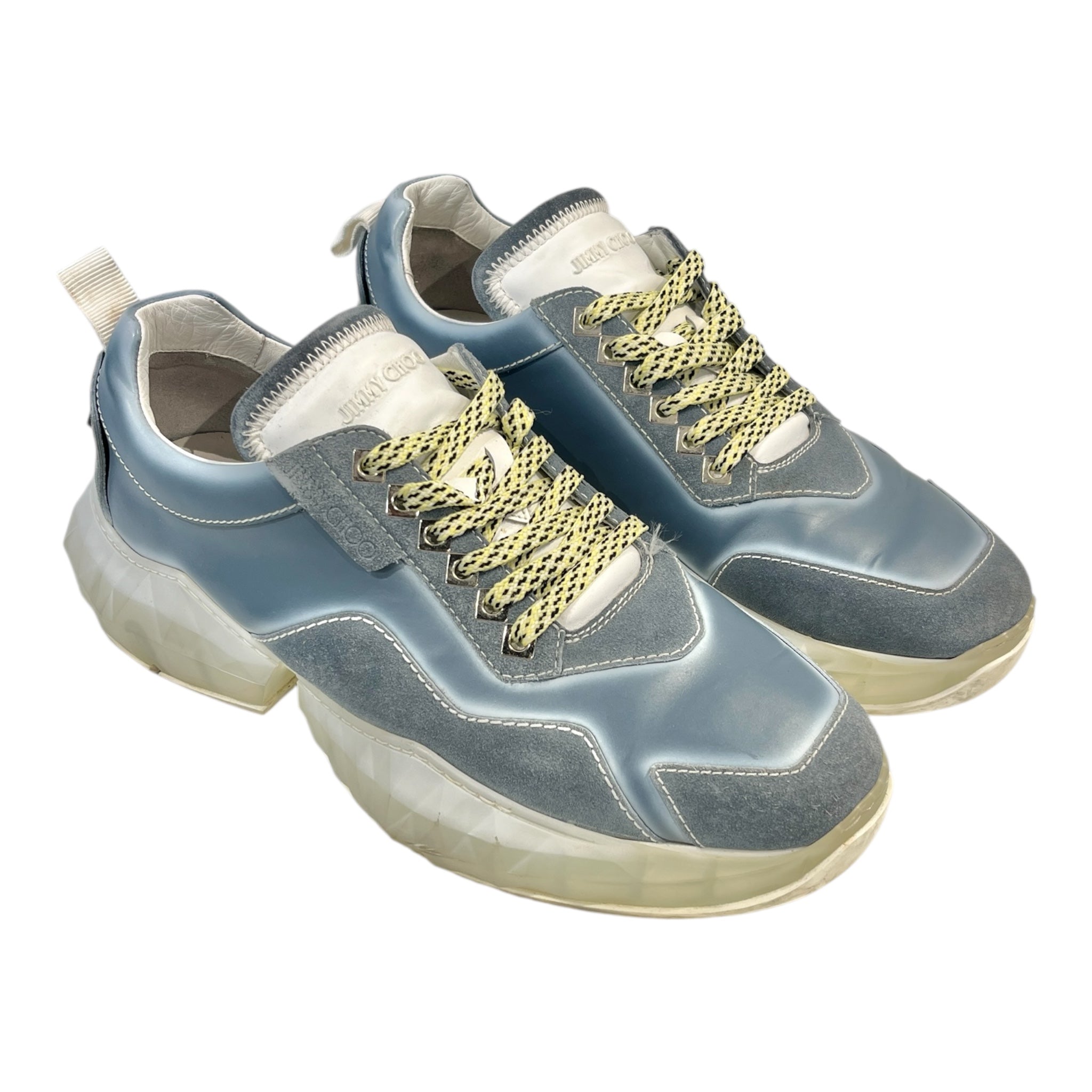 JIMMY CHOO/Low-Sneakers/EU 43.5/Polyester/BLU/FROSTED/CRYSTAL SOLE view 1