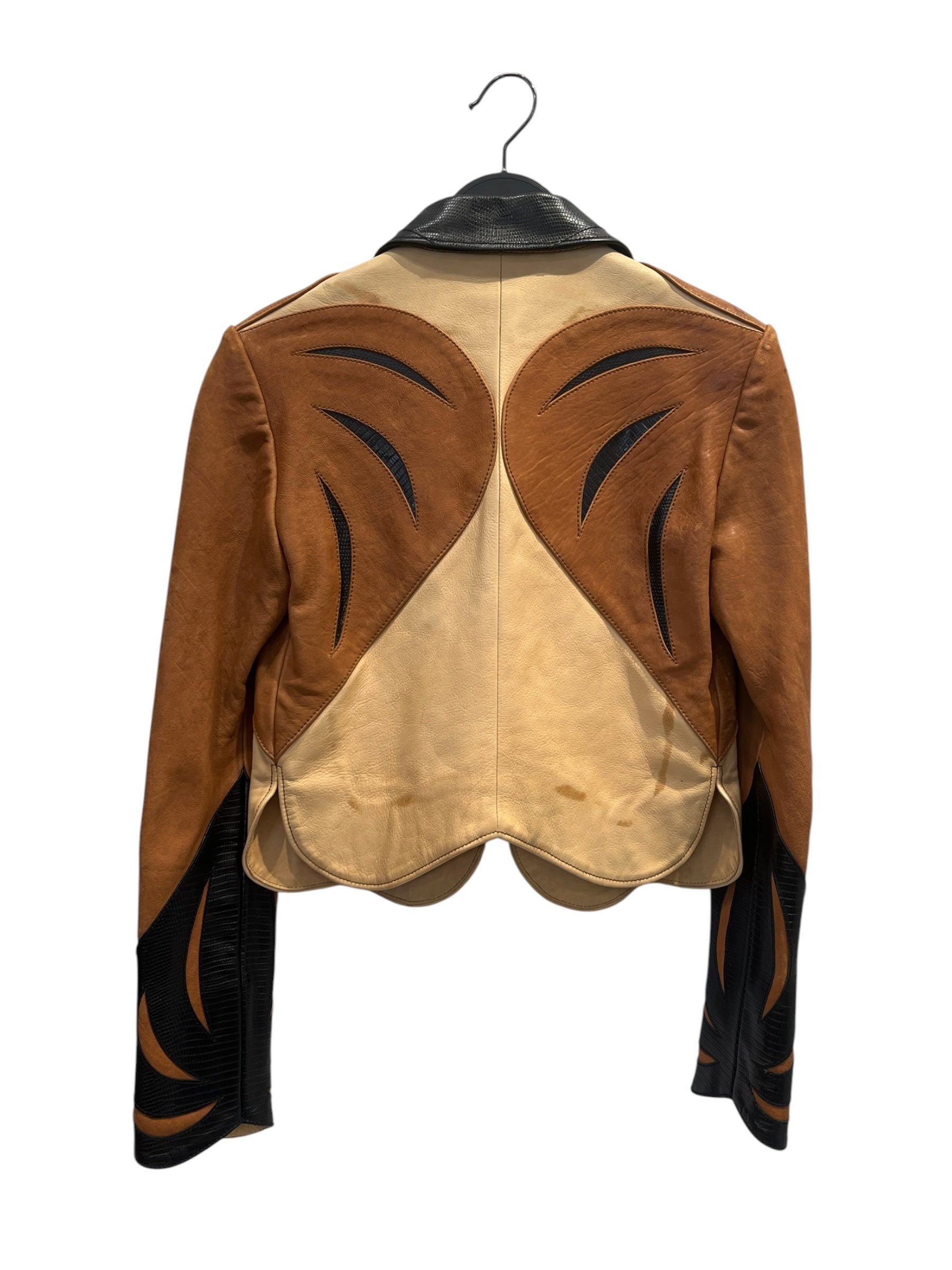 BALENCIAGA/Leather Jkt/36/Leather/CML/VNTG PARROT JACKET view 2