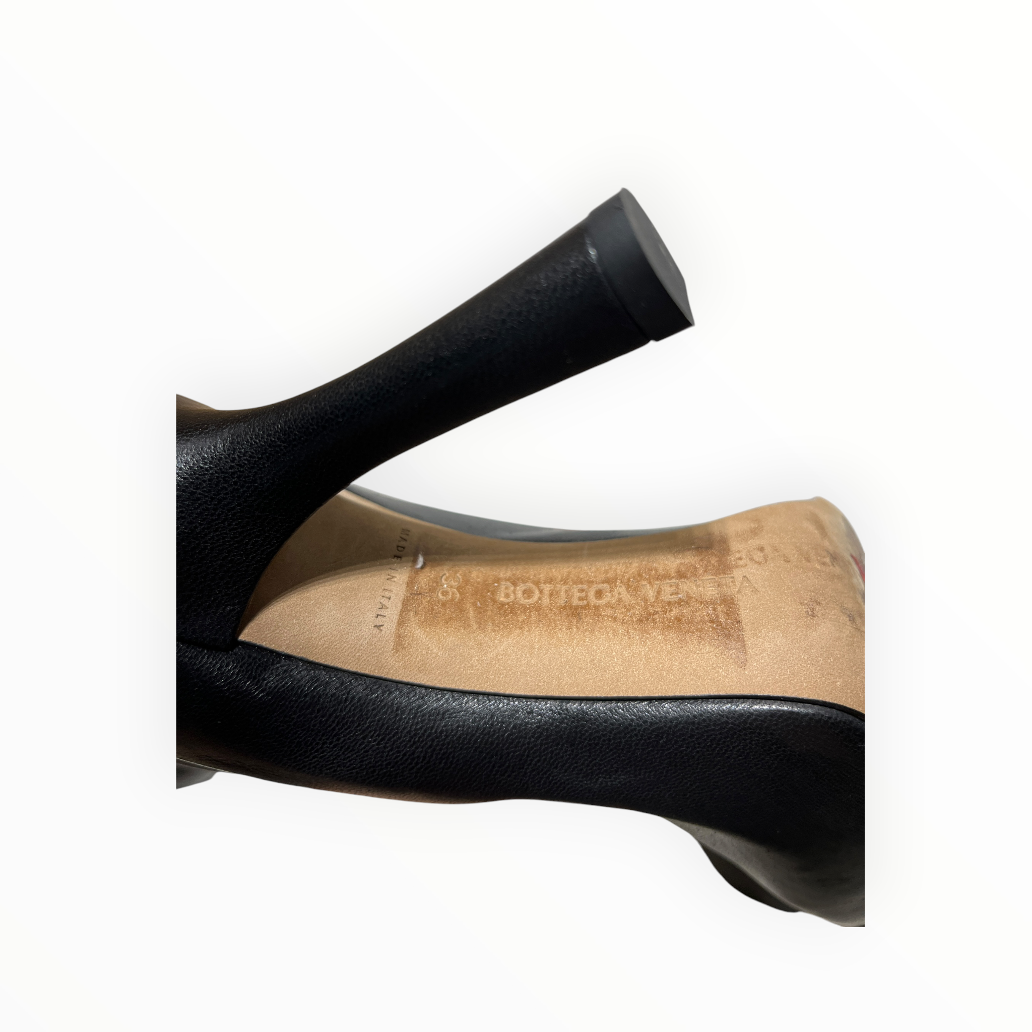 BOTTEGA VENETA/Heels/US 5.5/Leather/BLK/SOCK BOOTS view 3