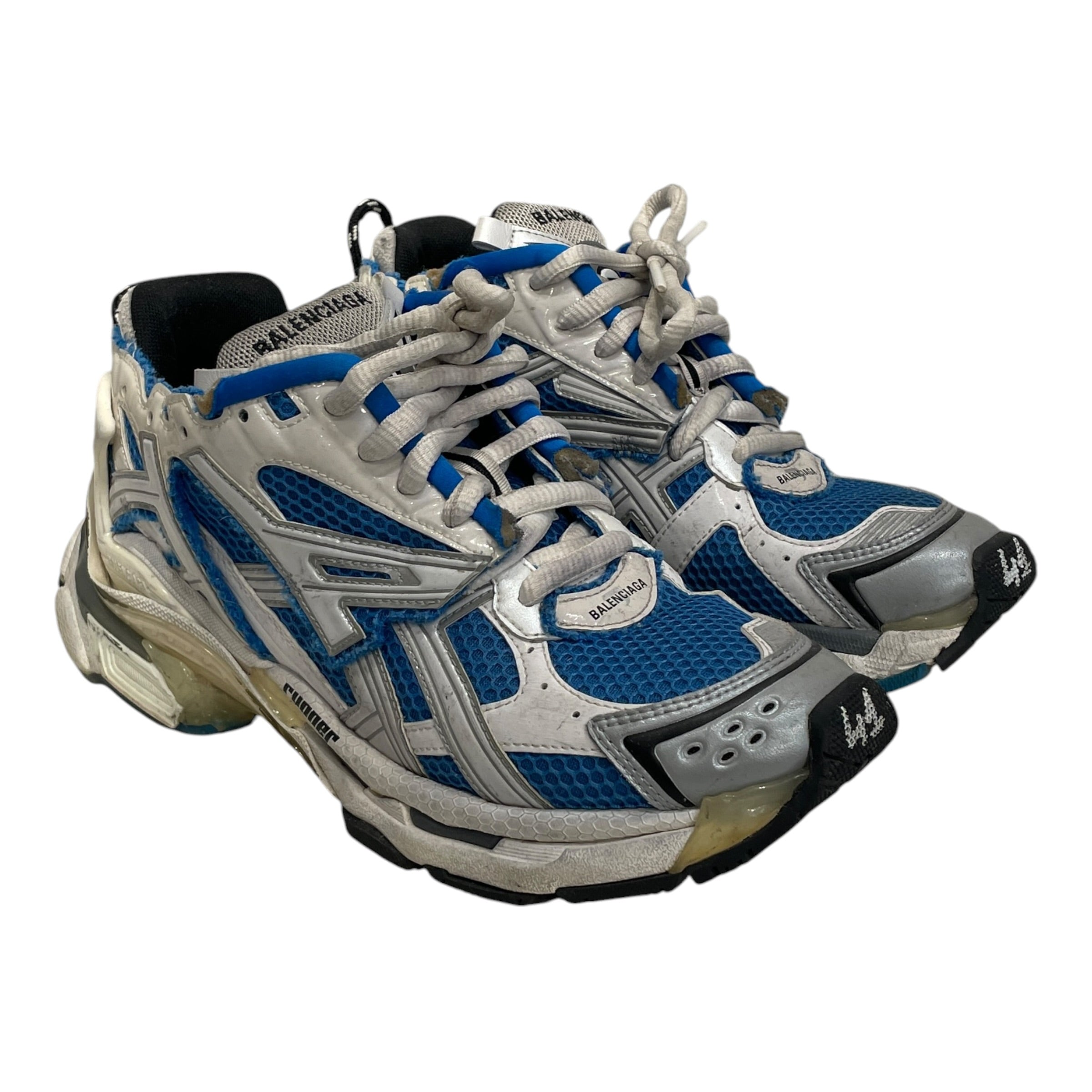 BALENCIAGA/Low-Sneakers/EU 41/Cotton/BLU/RUNNER NO677403 view 1