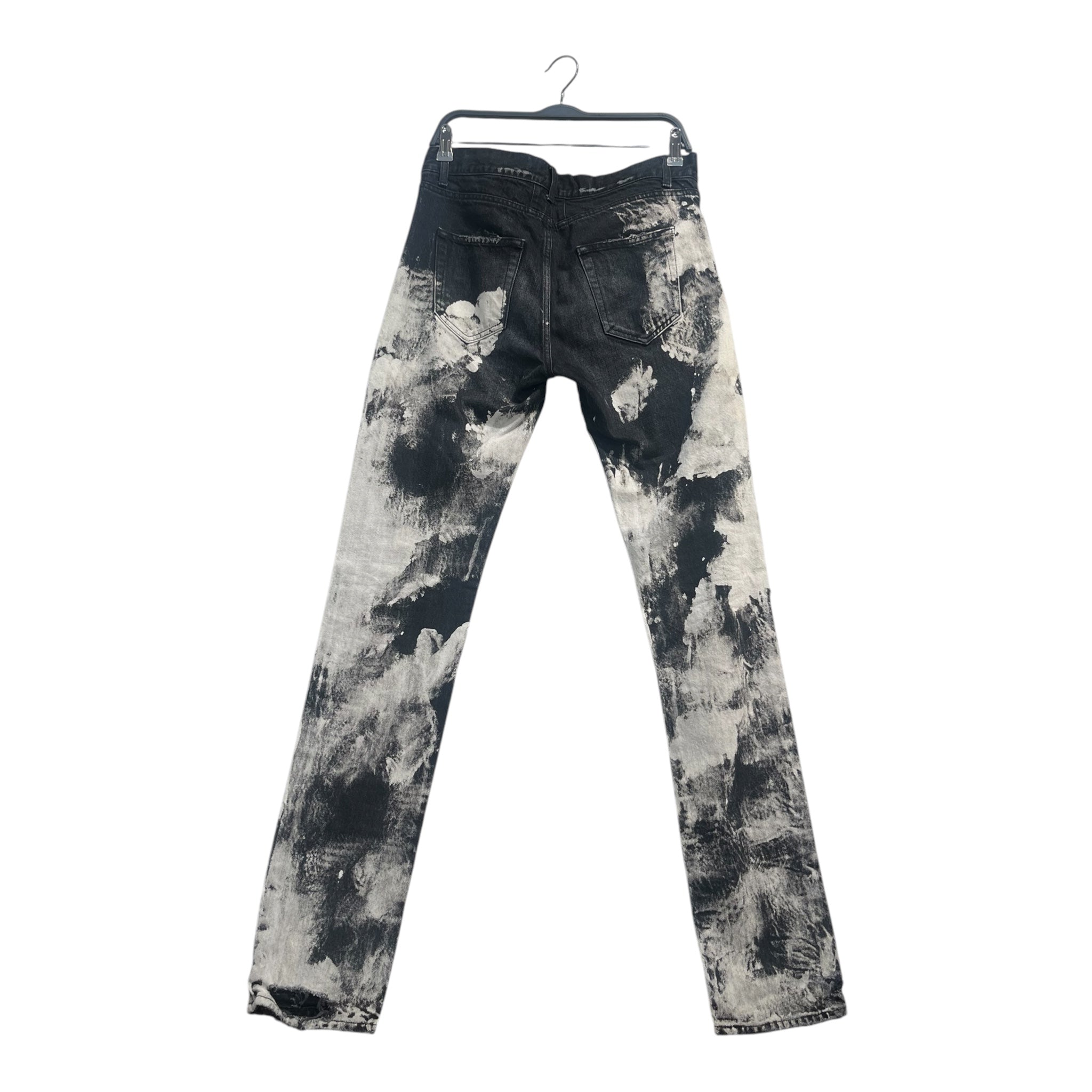 YVES SAINT LAURENT/Pants/31/Cotton/BLK/white pait splatter view 2