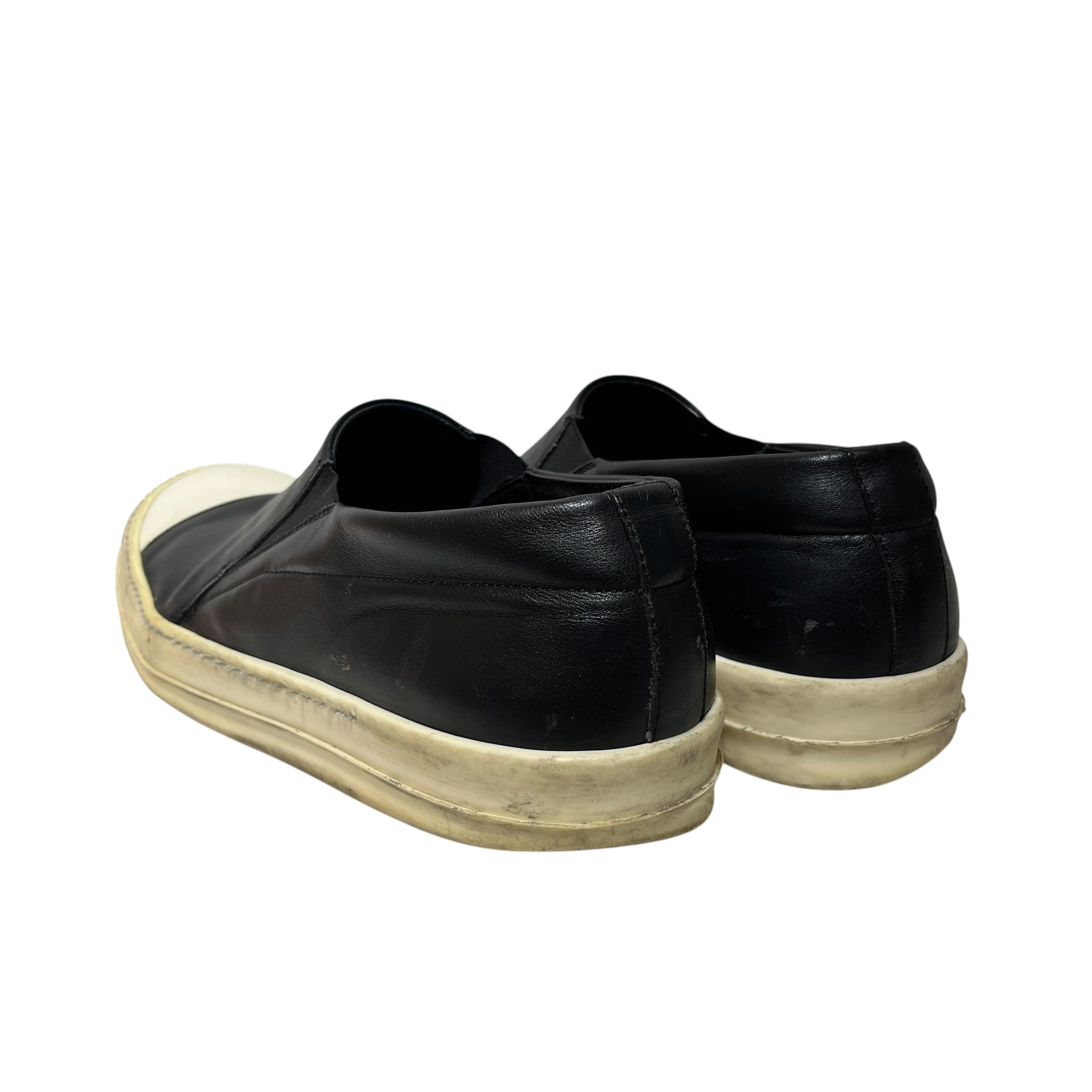 Rick Owens/Low-Sneakers/EU 45/Leather/BLK/Slip on/no lace view 2