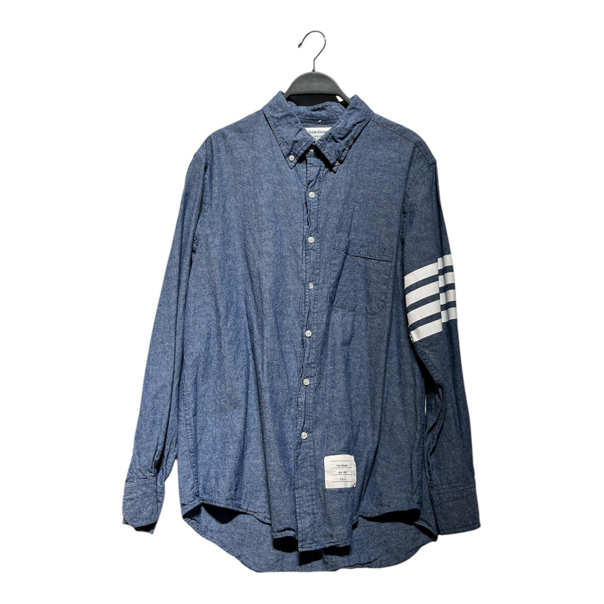 THOM BROWNE. NEW YORK/LS Shirt/4/Cotton/IDG/Arm Stripe view 1