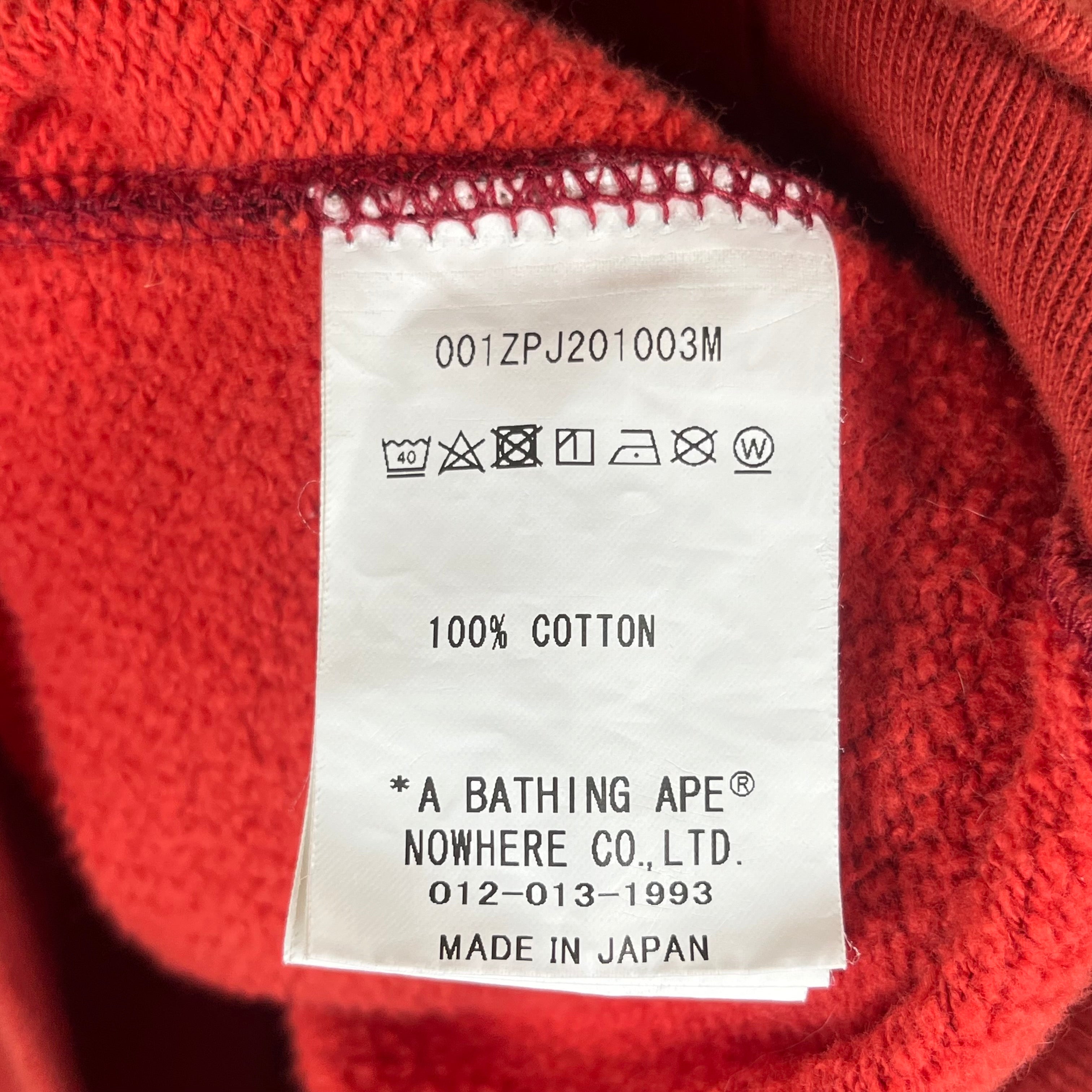A BATHING APE/Zip Up Hoodie/XL/Camouflage/Cotton/RED/BAPE COLOR CAMO SHARK FULL ZIP view 4