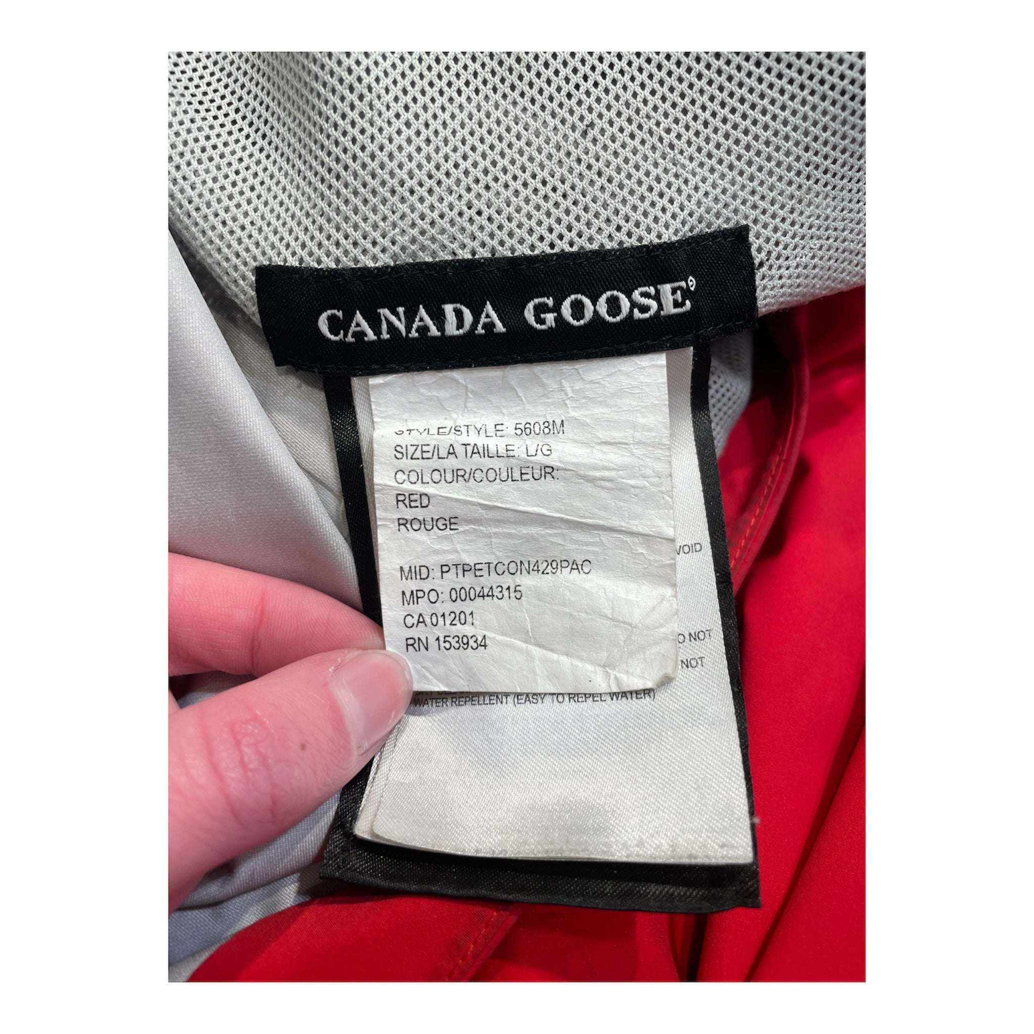 CANADA GOOSE/Jacket/M/L/Nylon/RED/NANAIMO RAIN JACKET view 4