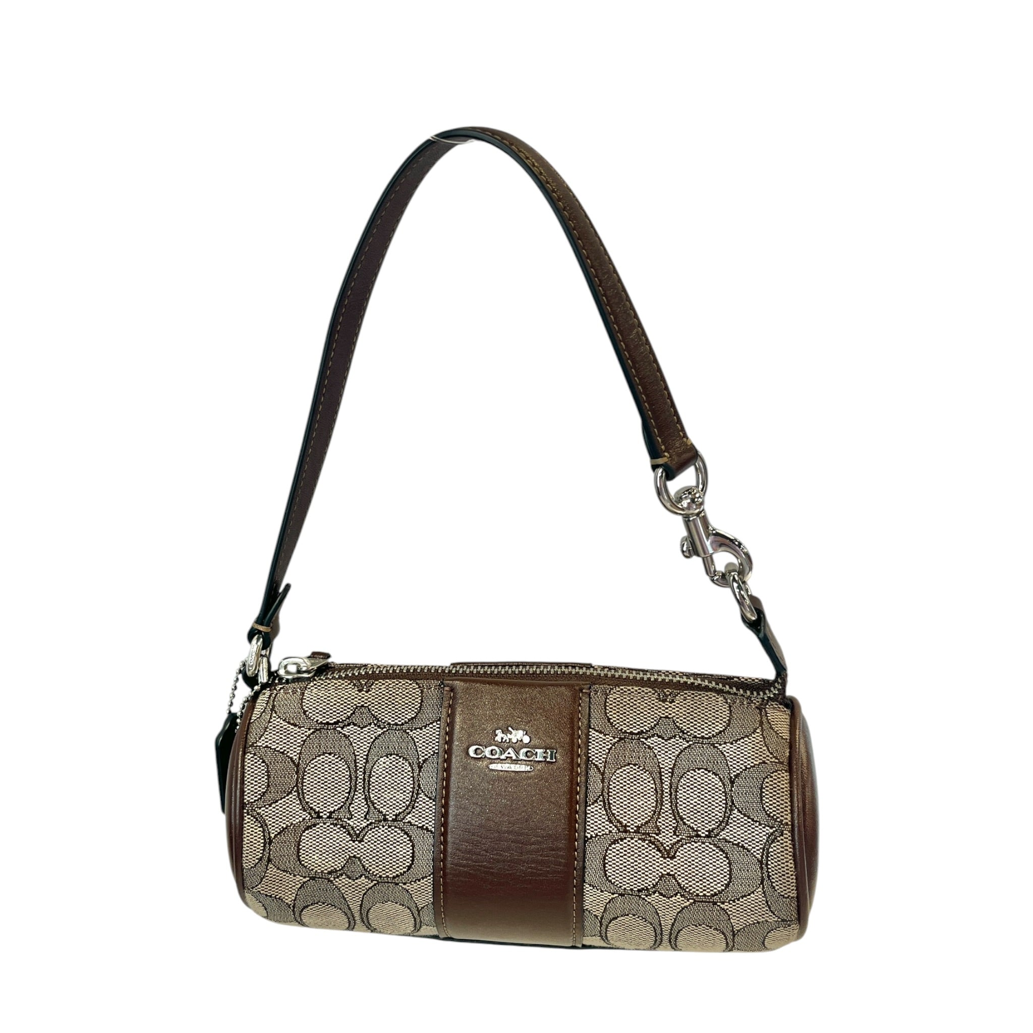 COACH/Hand Bag/Monogram/Cotton/BRW/NOLITA BARREL BAG view 1