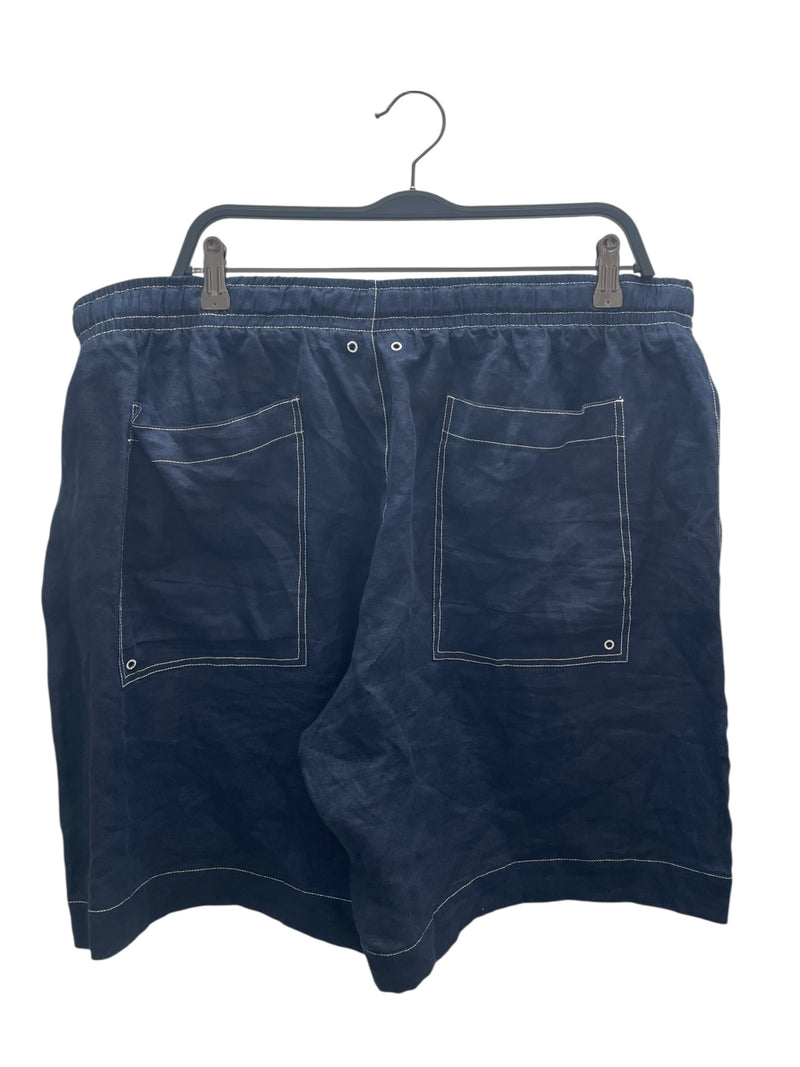 GIVENCHY/Shorts/56/Linen/NVY/LINEN BERMUDA SHORT