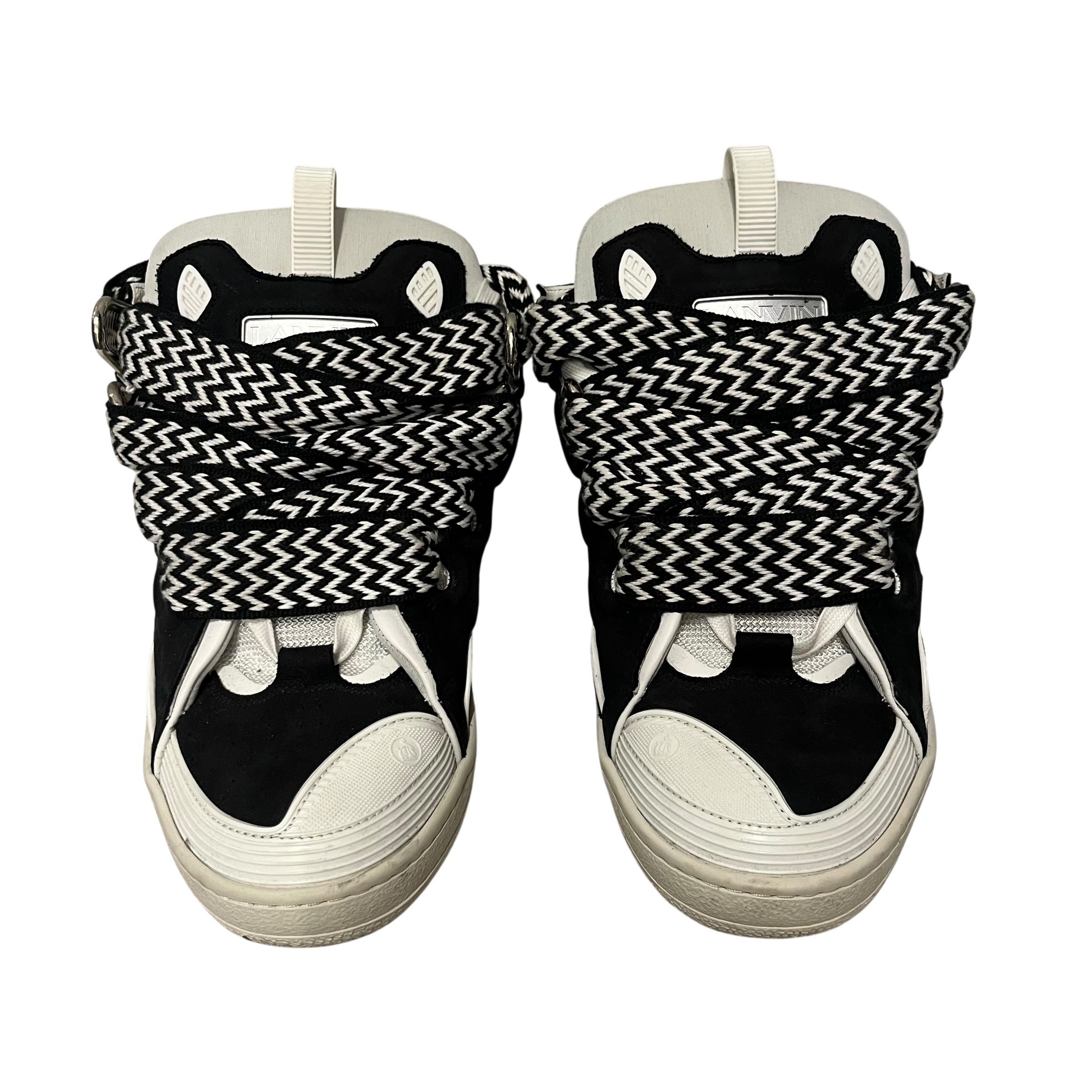 LANVIN/Low-Sneakers/US 10/Suede/BLK/curb view 4