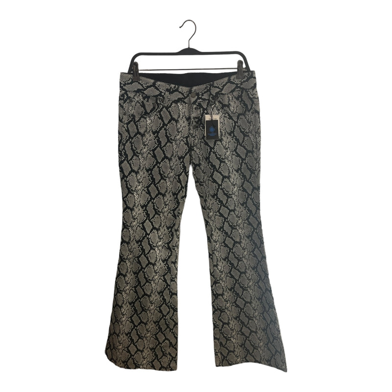 TORNADO MART/Wide Leg Pants/M/Animal Pattern/Cotton/BLK/