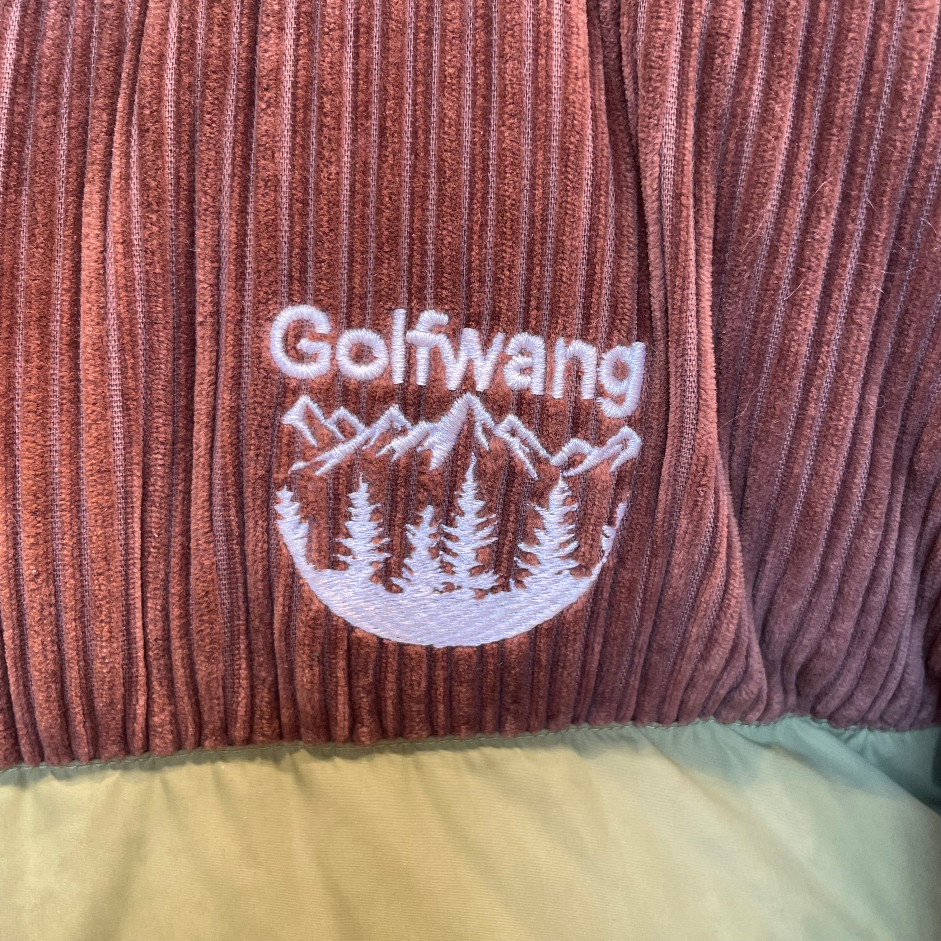 GOLF WANG/Coat/L/Nylon/GRN/olive/mountains/coudoroy view 3