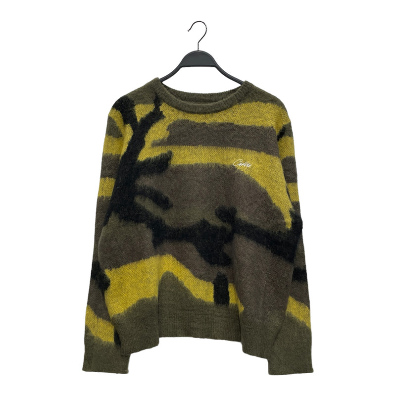 CORTEIZ/Mohair Camo Knitted Sweater/L/GRN