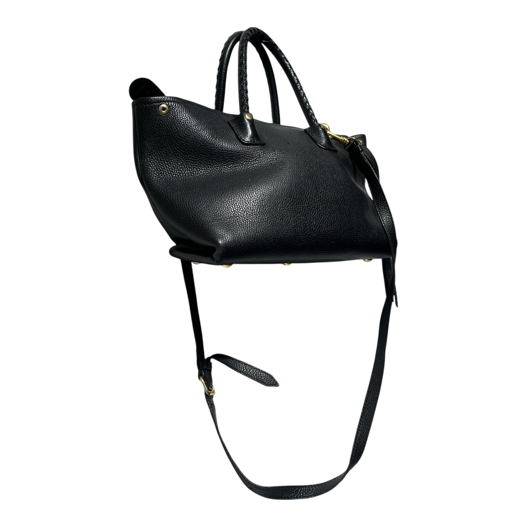 Alexander McQueen/Cross Body Bag/Leather/BLK/WHIPSTICHED FOLK TOTE view 7