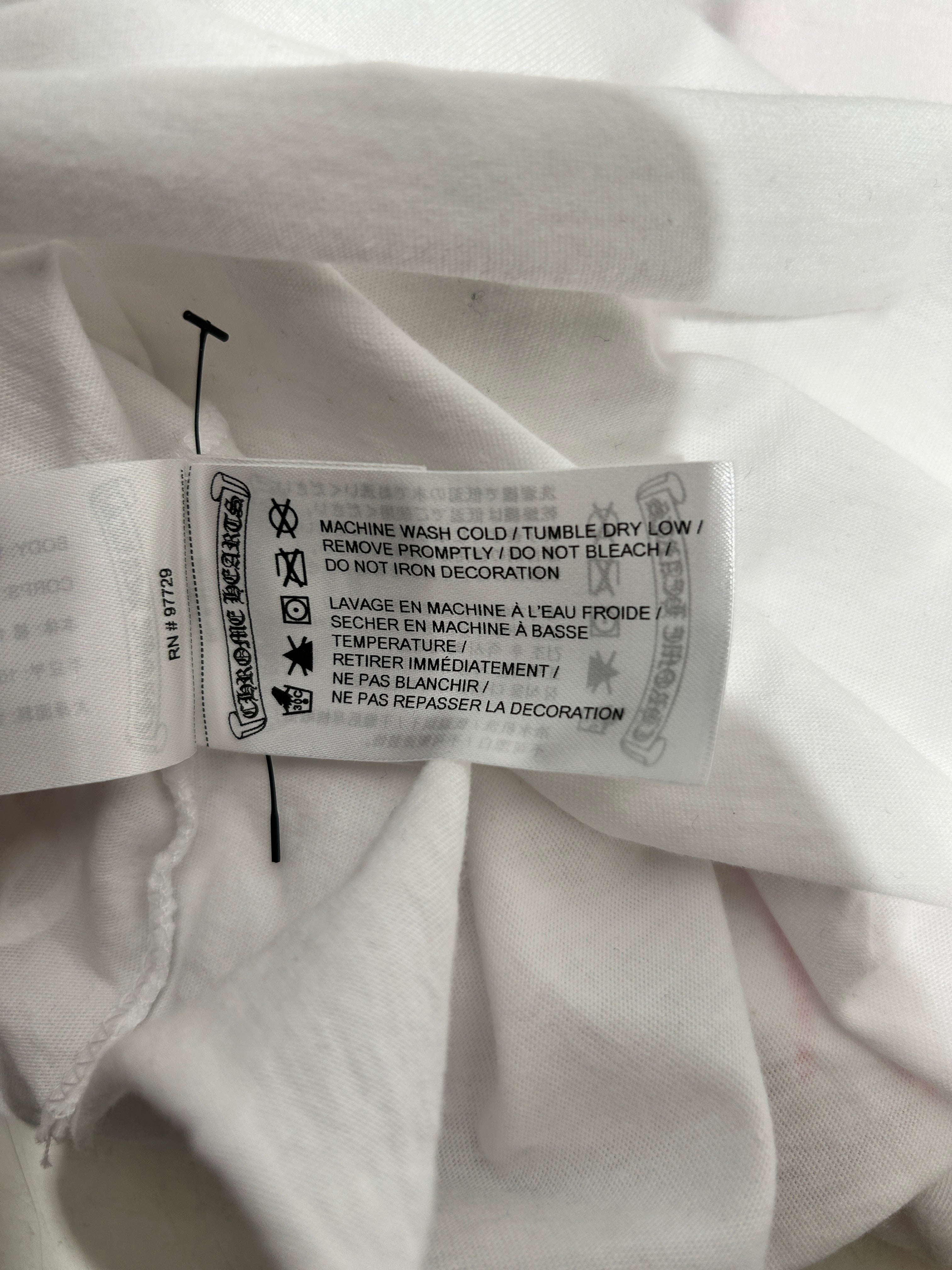CHROME HEARTS/T-Shirt/XXL/Cotton/WHT/pink horseshoe view 5