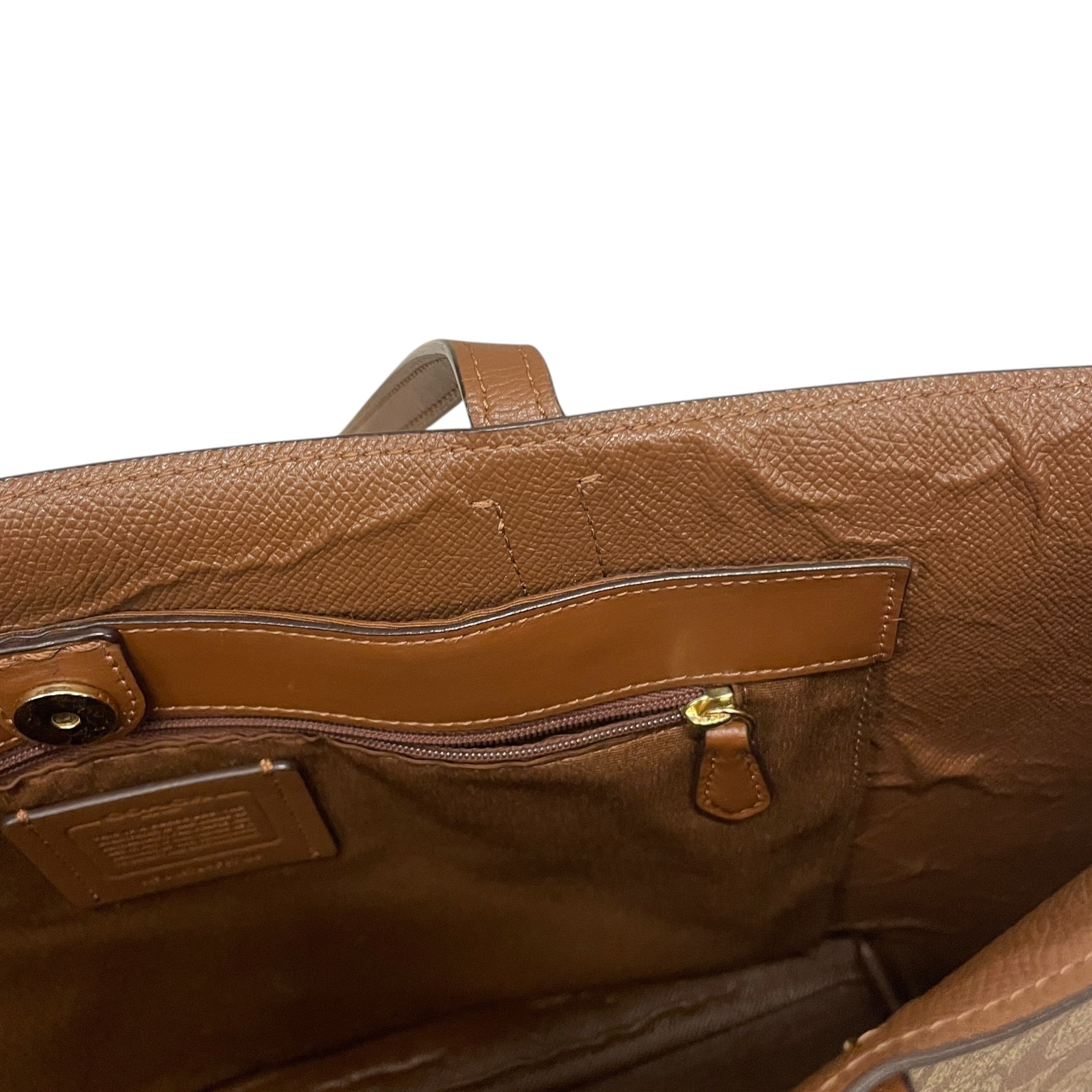 COACH/Tote Bag/Monogram/Leather/BRW/City/As Is view 3