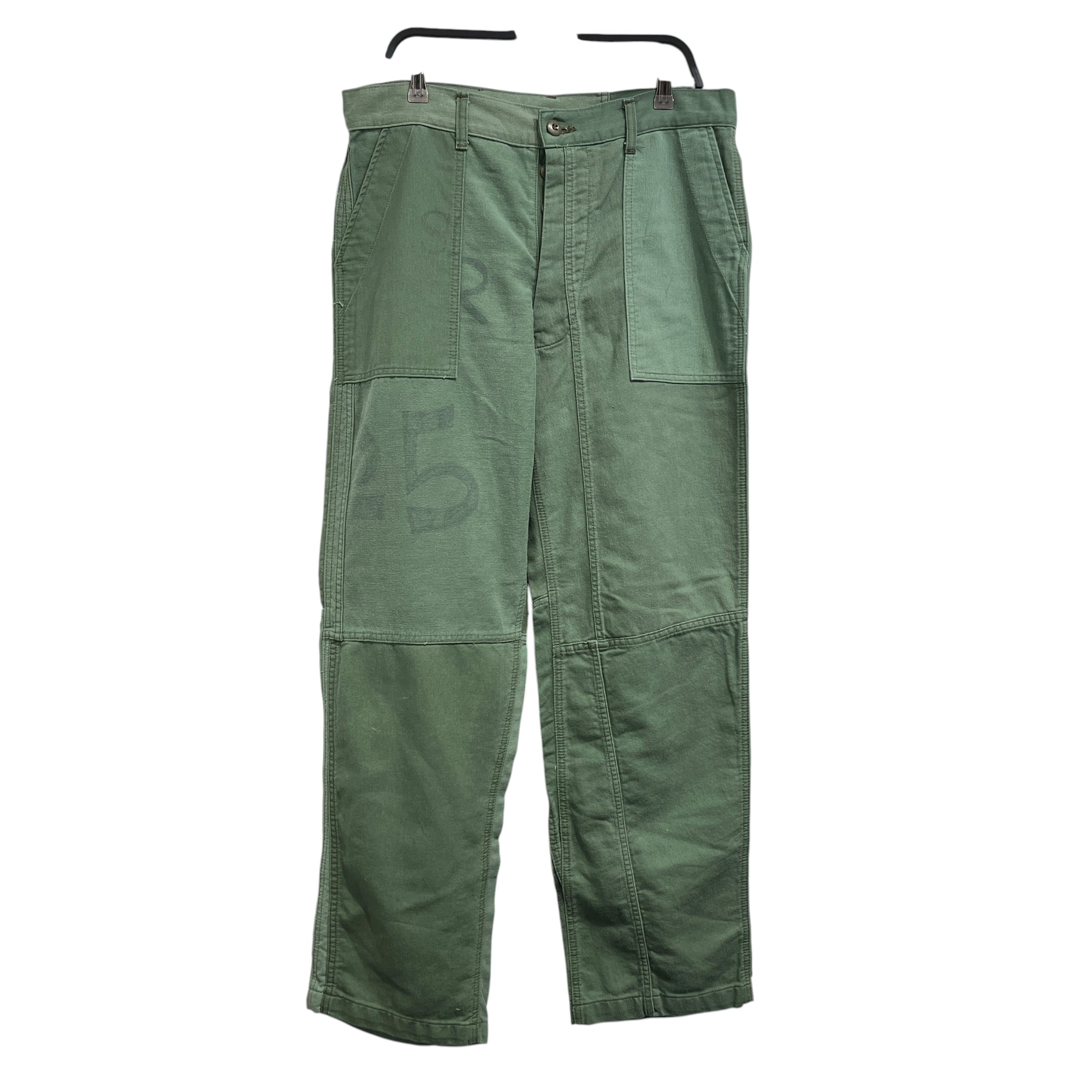 Vintage/Cargo Pants/34/Cotton/GRN/Repurposed Miliary Bag view 1
