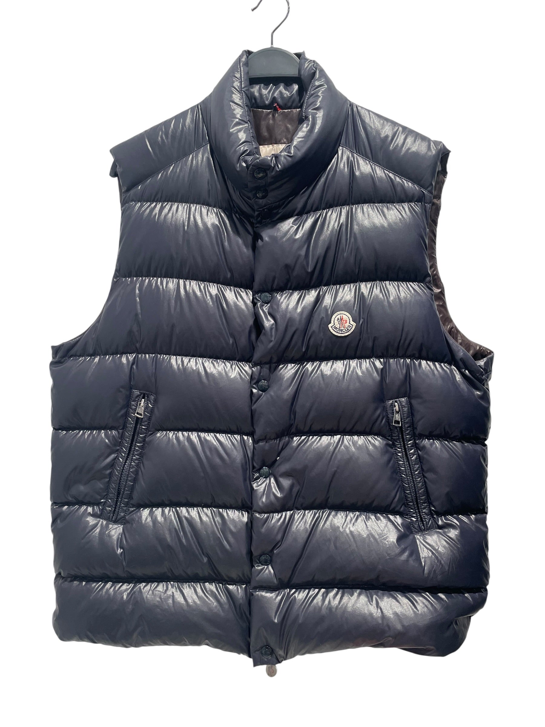 MONCLER/Puffer Vest/6/Polyester/NVY/Tibb Down Zip Up view 1