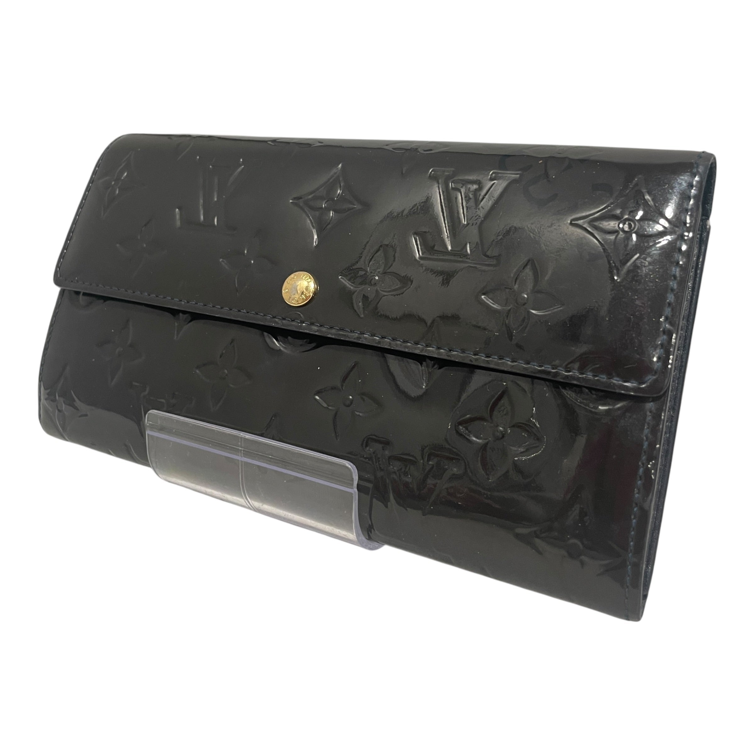 LOUIS VUITTON/Long Wallet/Monogram/Leather/BLK/L's/Vernis Sarah Wallet view 1