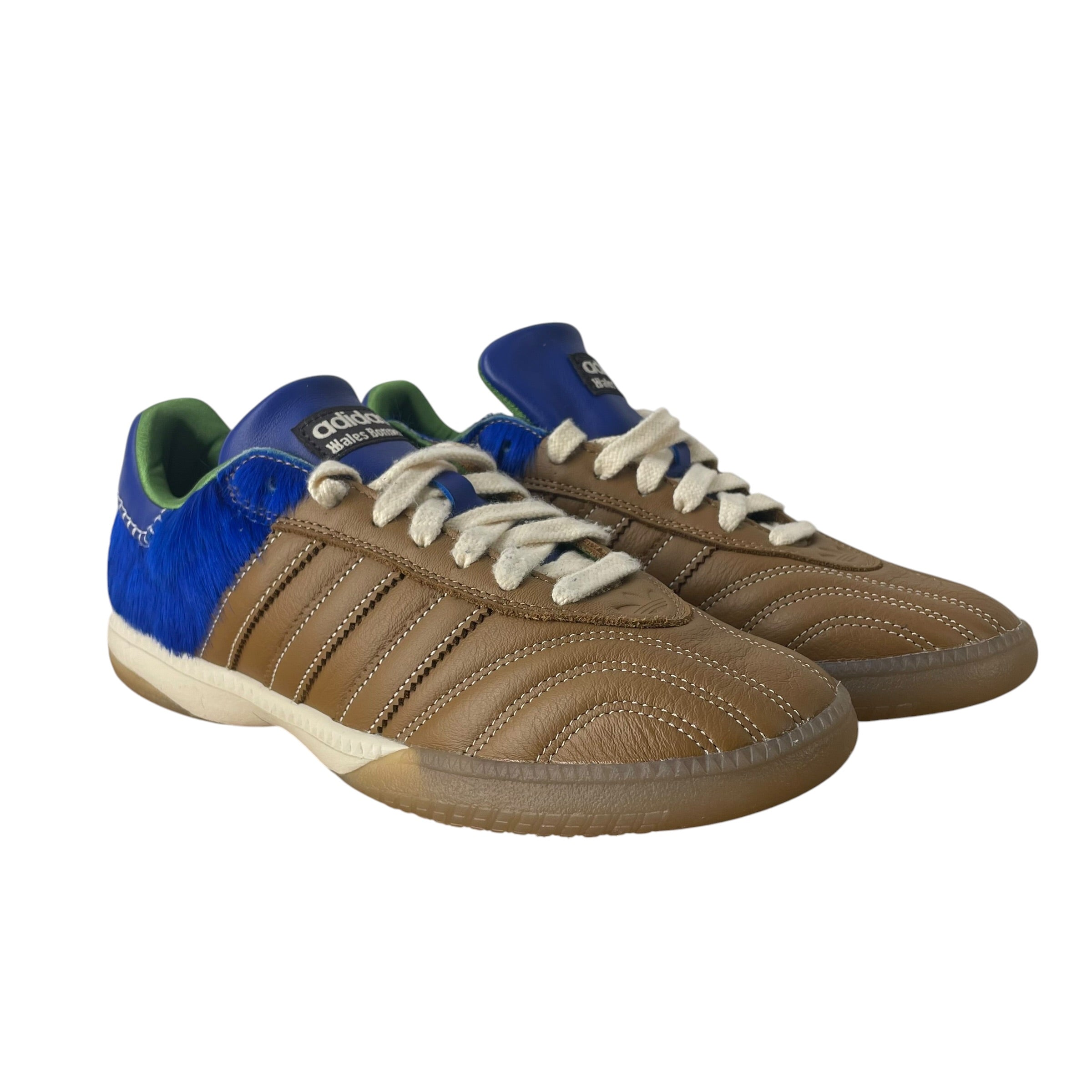 adidas/WALES BONNER/Low-Sneakers/US 8.5/MLT/blue ponyhair back view 1