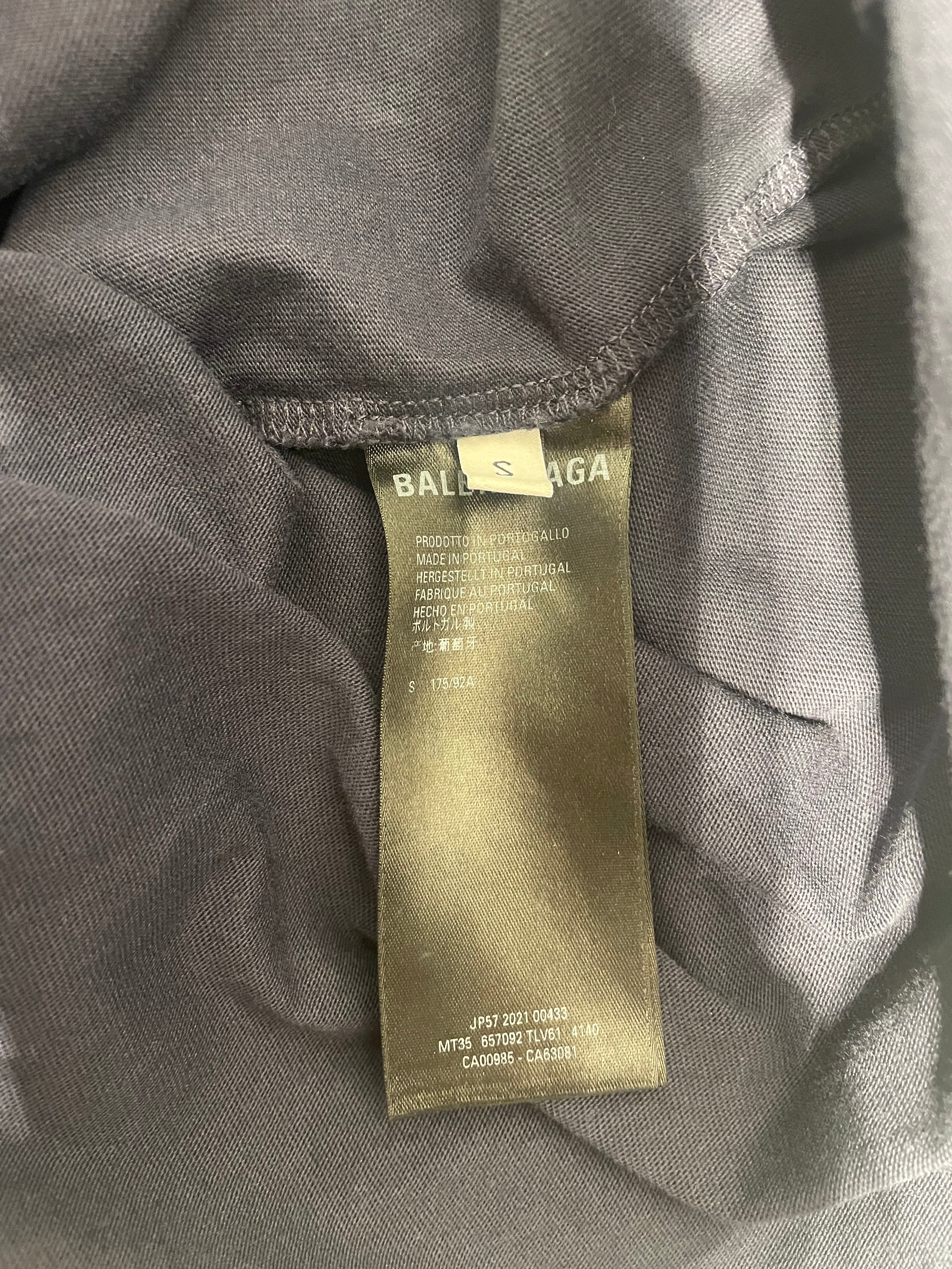 BALENCIAGA/Tank Top/S/Cotton/NVY/Yellow Crest Cut Off Tee view 4