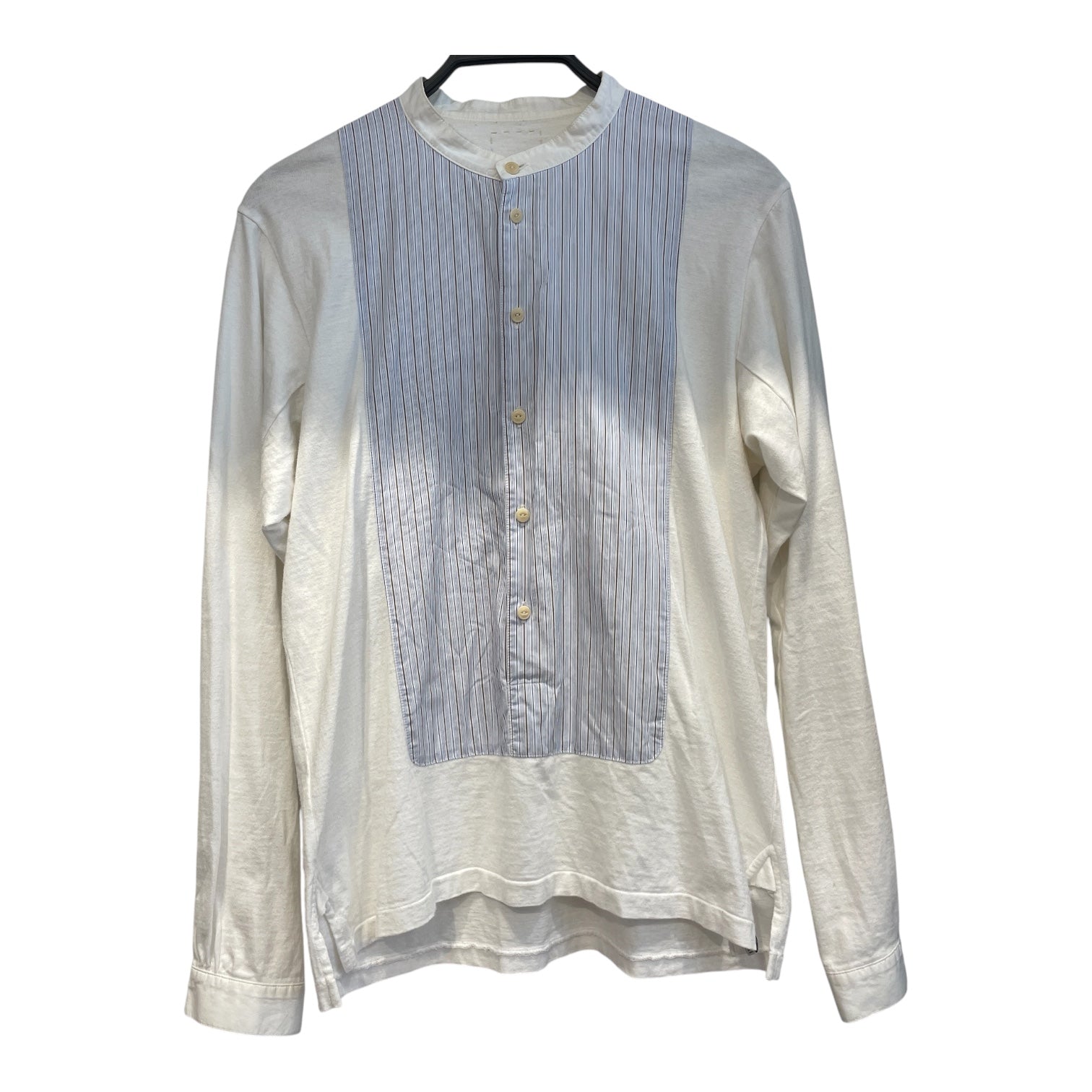 visvim/Polo Shirt/3/Cotton/WHT/BLUE CENTER STRIPES view 1